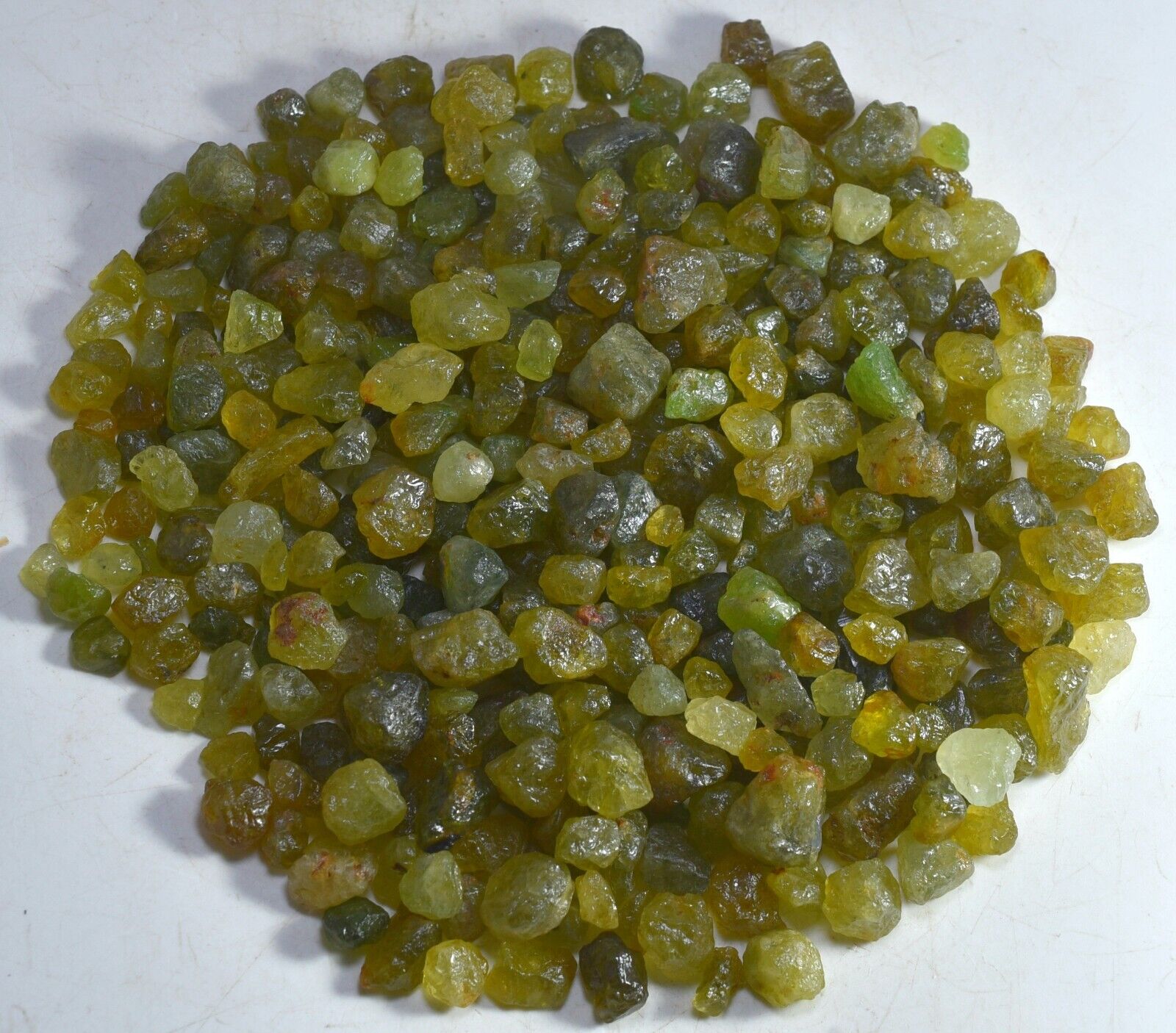 500 GM Wonderful Transparent Natural Rough GREEN MALI GARNET Crystals Lot