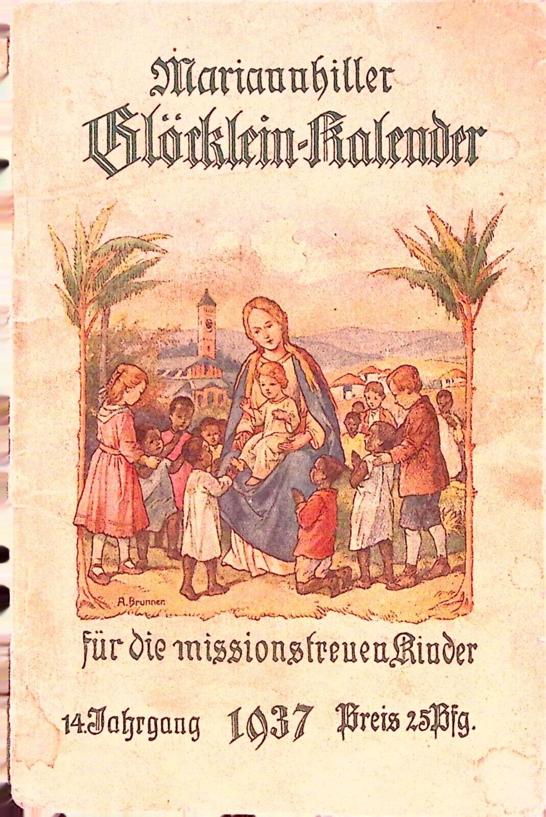 Little Bell Calendar 1937 German Religious Missionary Children German