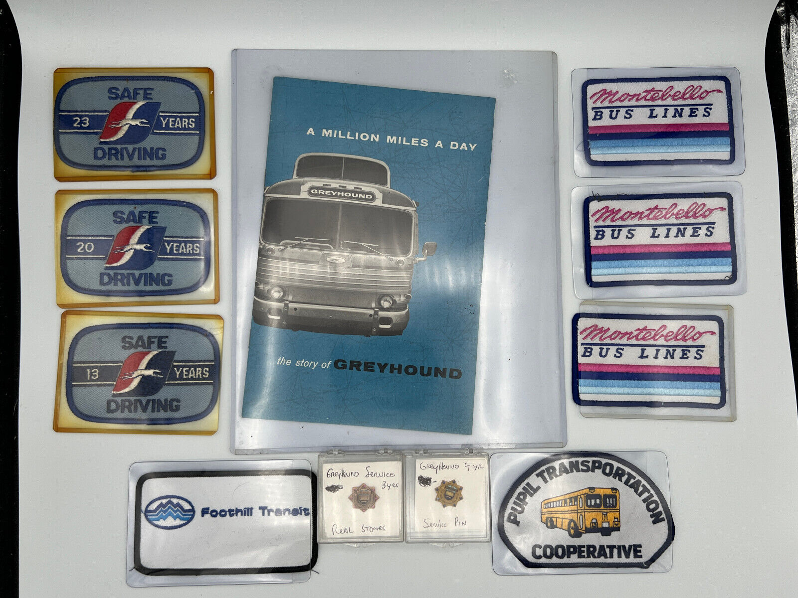 Vintage Lot of 11 Greyhound & Other Bus Related Transportation Items