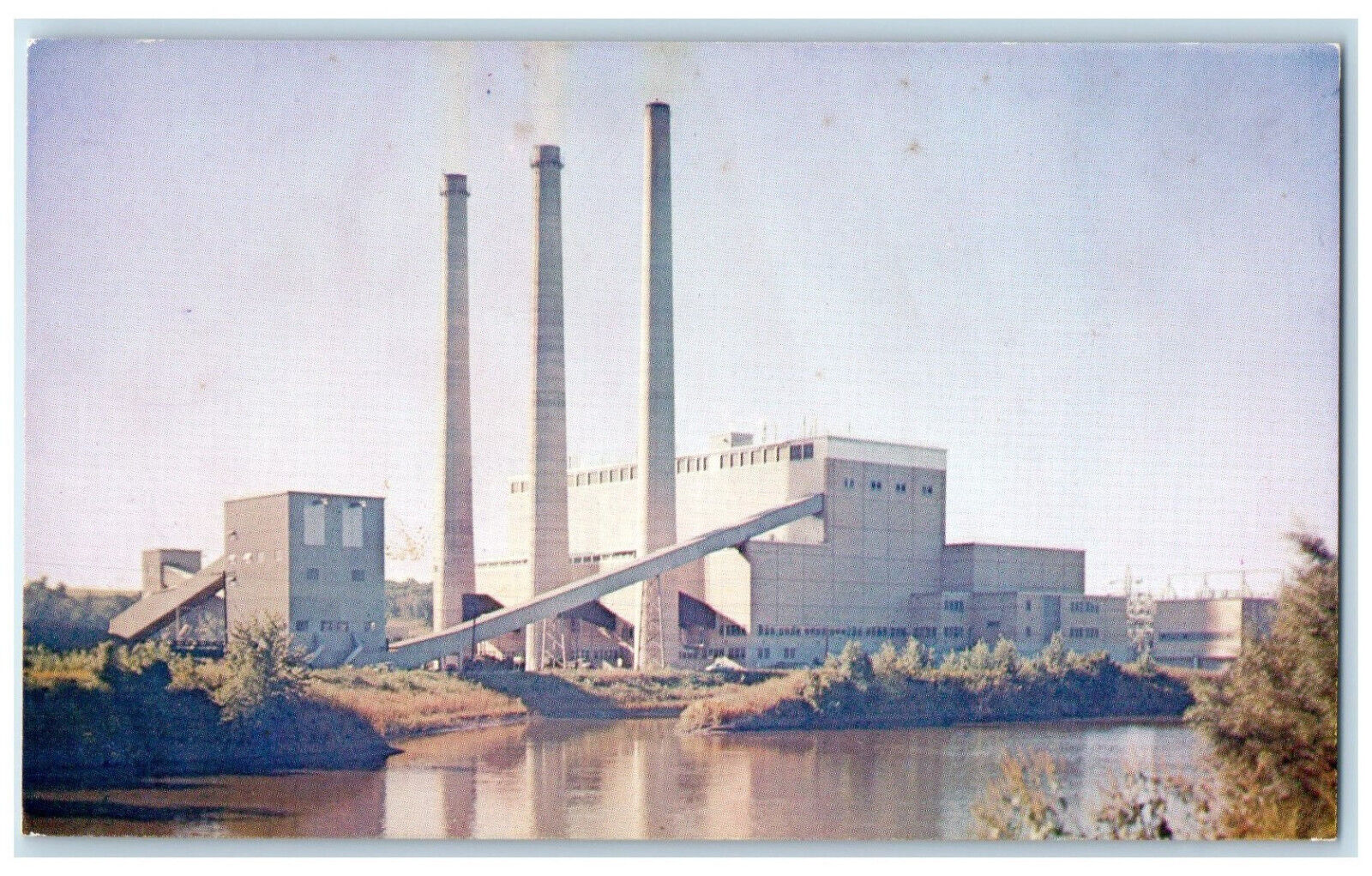 c1950's Black Dog Steam Electric Generating Plant St. Paul Minnesota MN Postcard