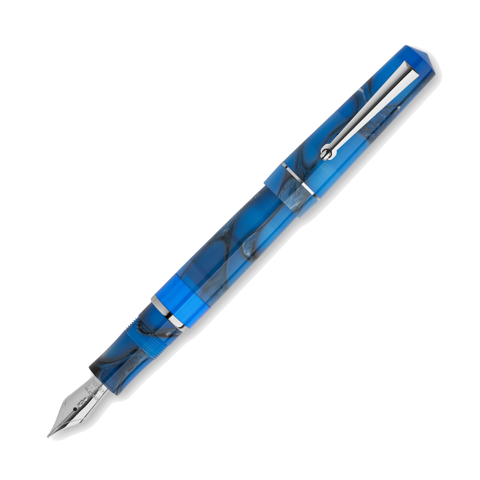 Delta Duna Piston Fountain Pen in Blue - Flexible Fine Point - NEW in Box