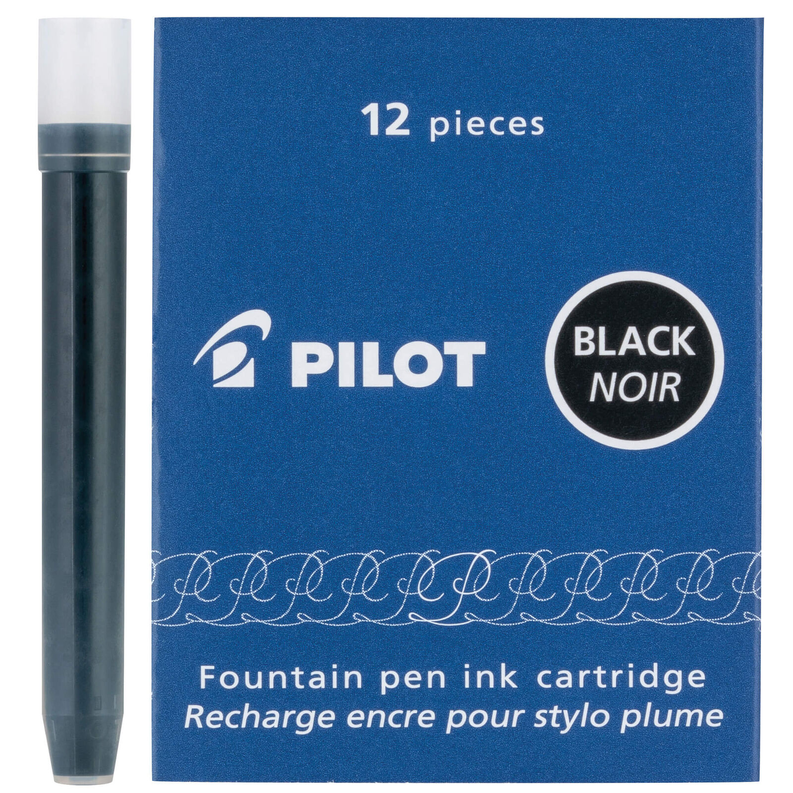 Pilot Namiki Fountain Pen Ink Cartridge IC100, Black 12 Cartridge Pack 69100
