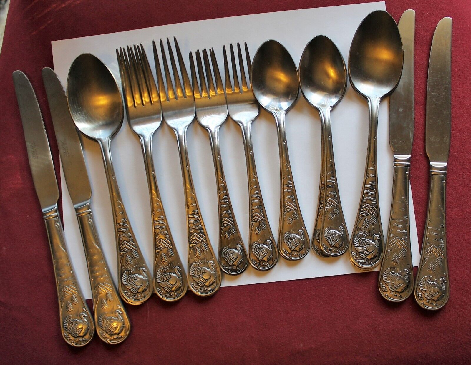 TURKEY Cambridge 20 Pieces - 4 Settings Used 18/0 Stainless Flatware Bass Pro