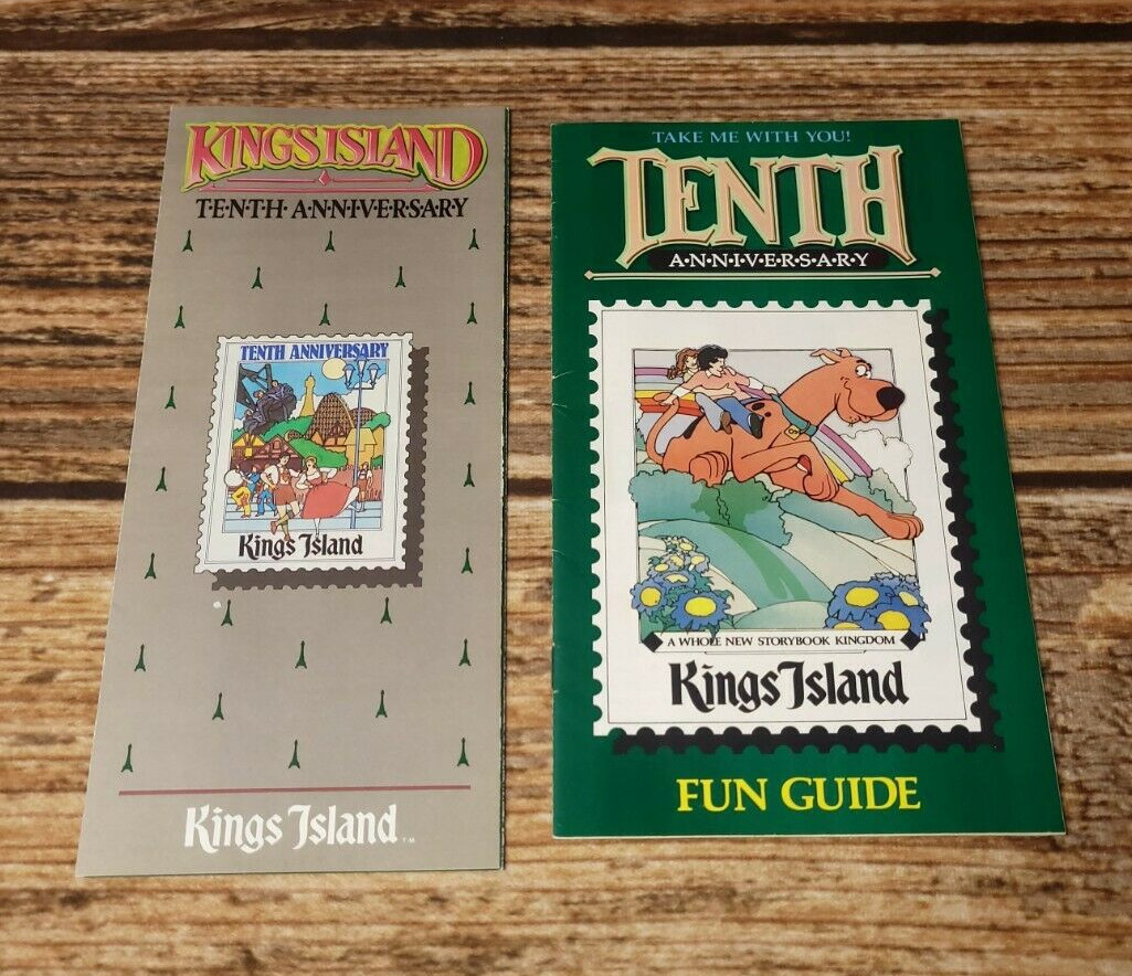 1982 Kings Island Amusement Theme Park 10th Anniversary Brochure + Fun Guide