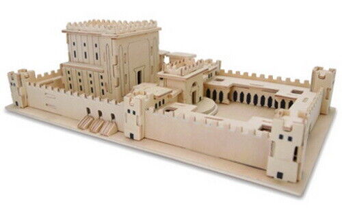 100 pcs 3D Wood Jigsaw Second Temple Puzzle Mikdash Jerusalem 10.25\