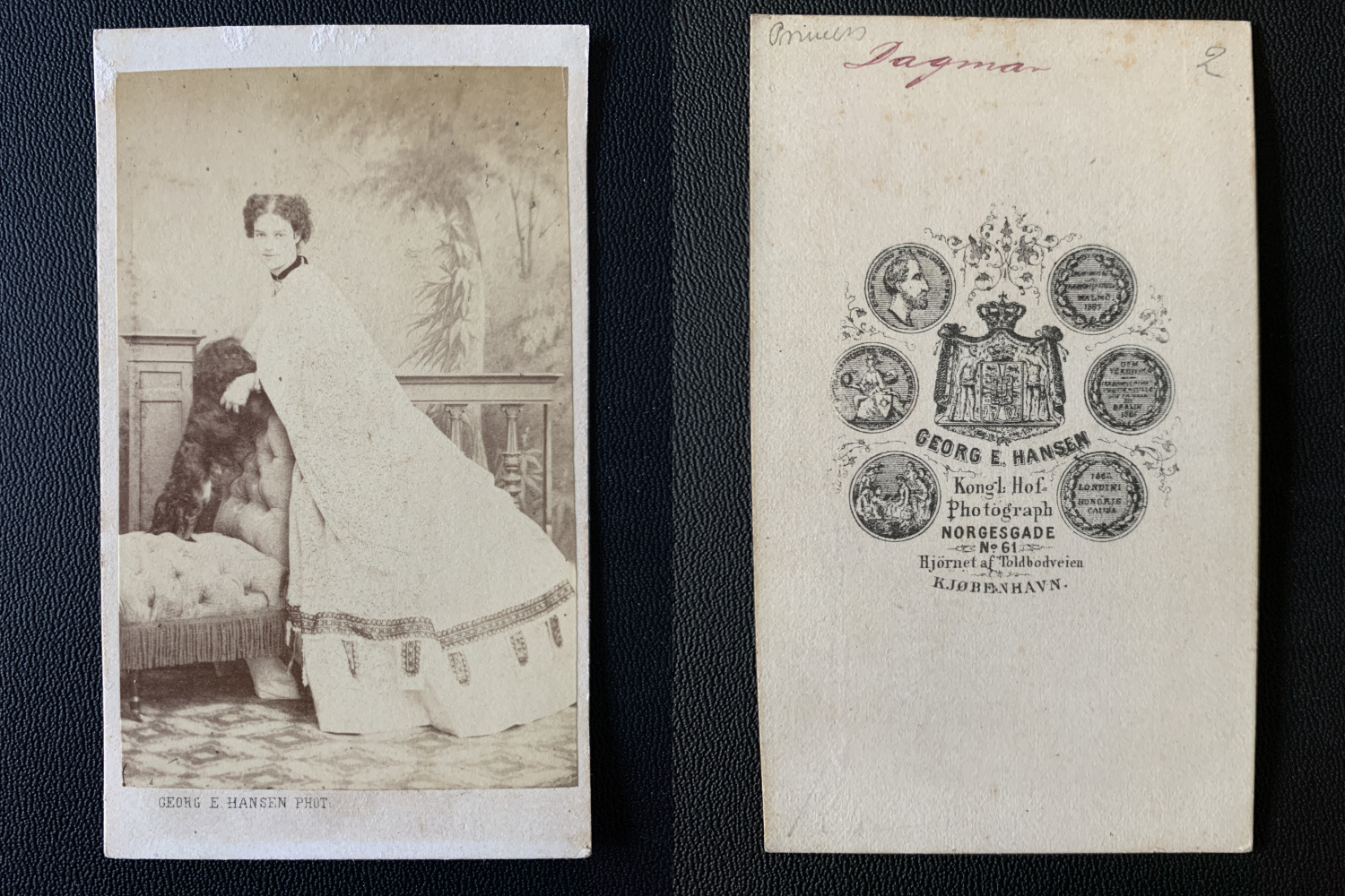Hanseatic League, Copenhagen, Princess Dagmar of Denmark Vintage Albumen Print CDV. 