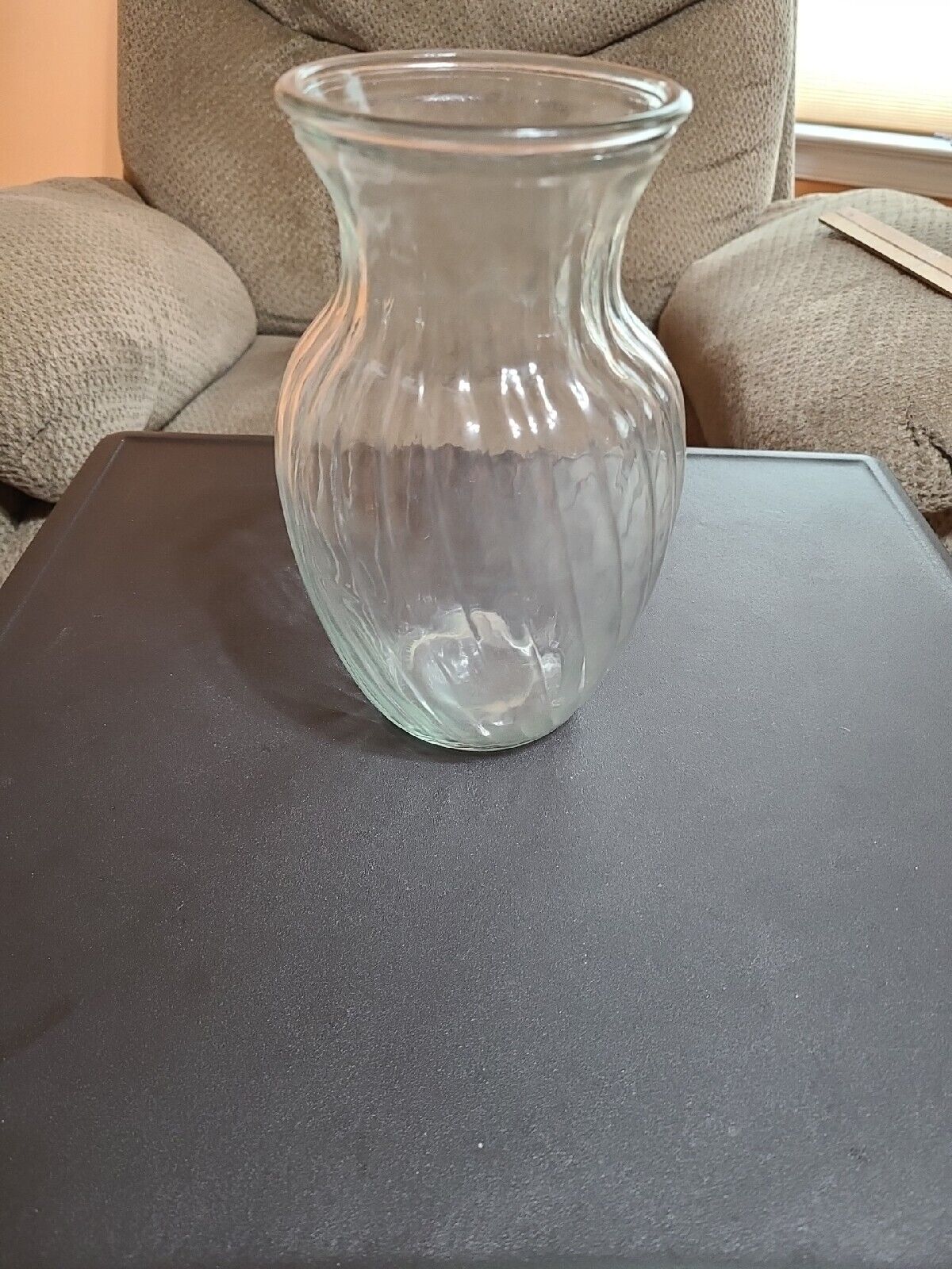 Vintage Cut Glass Vase 8 Inch Height