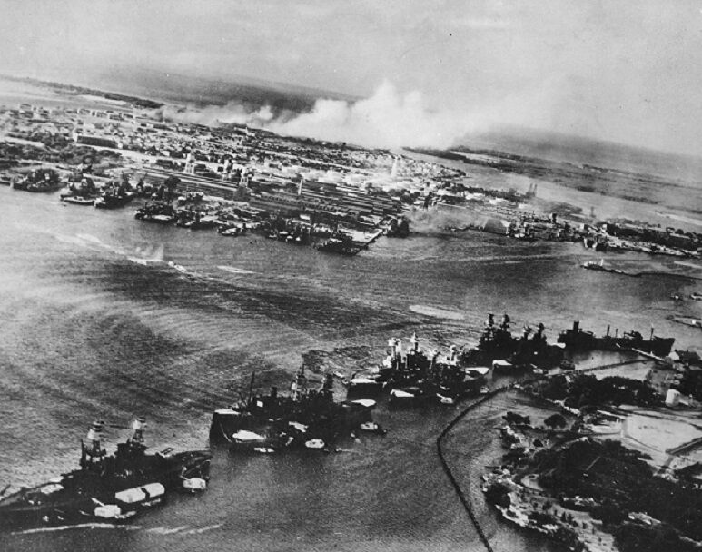 Captured Japanese photograph during Pearl Harbor Attack 8\