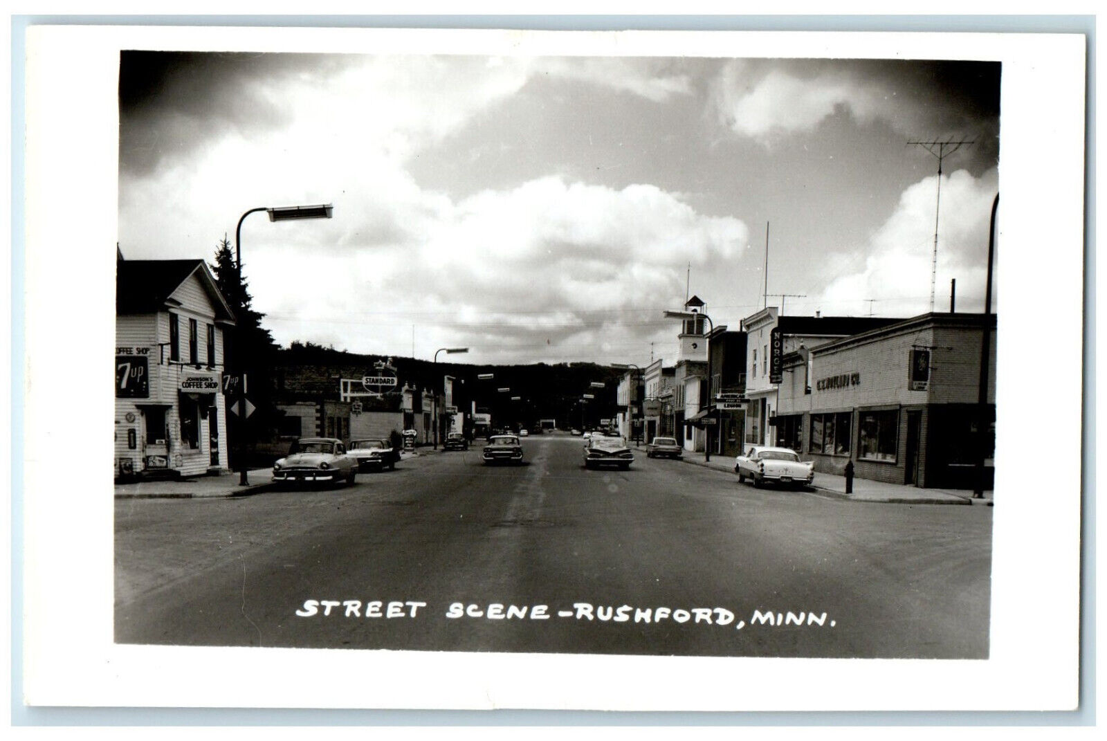 c1960\'s Street Scene Rushford Minnesota MN Unposted RPPC Photo Postcard
