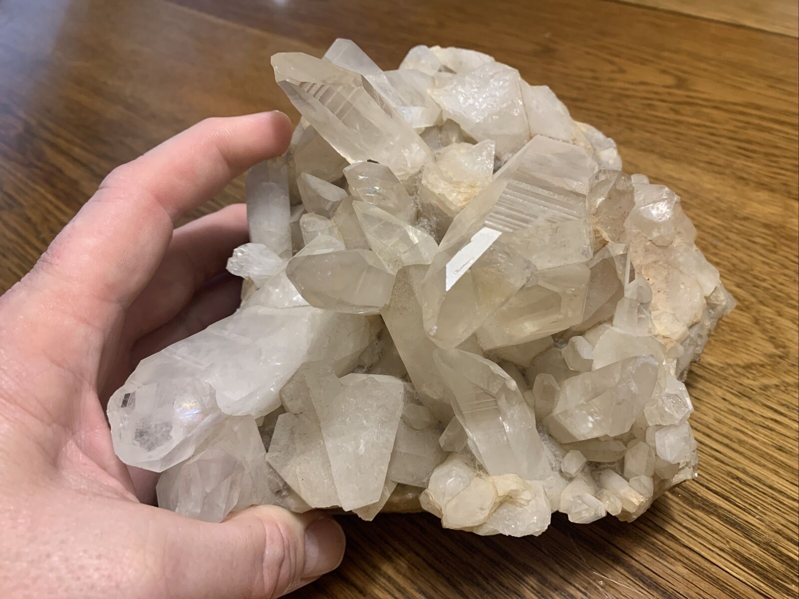 Beautiful Estate Find 5.5 Lb quartz cluster crystal Lots Of Points Ships From US