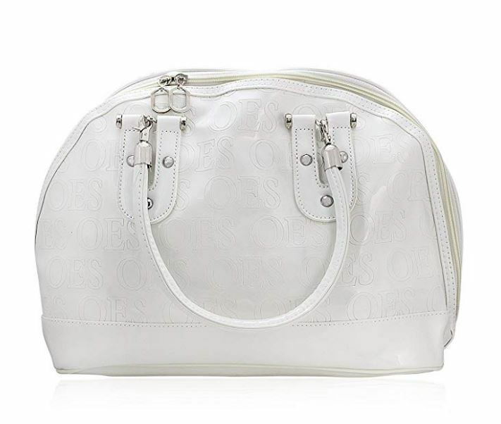 OES White on White Faux Leather Chapter Bag Purse - Eastern Star