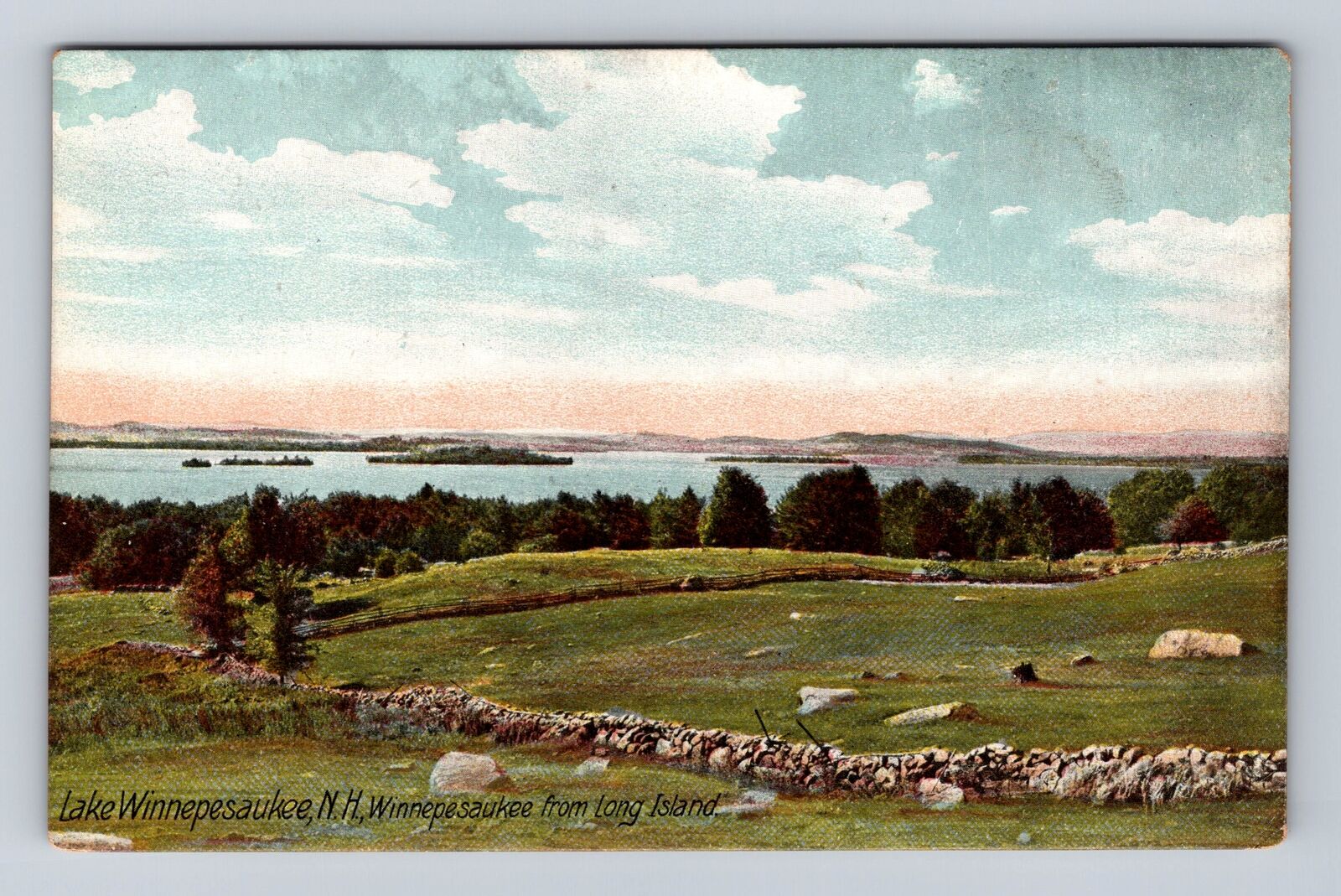 Winnepesaukee NH-New Hampshire, Lake Winnepesaukee, Antique Vintage Postcard