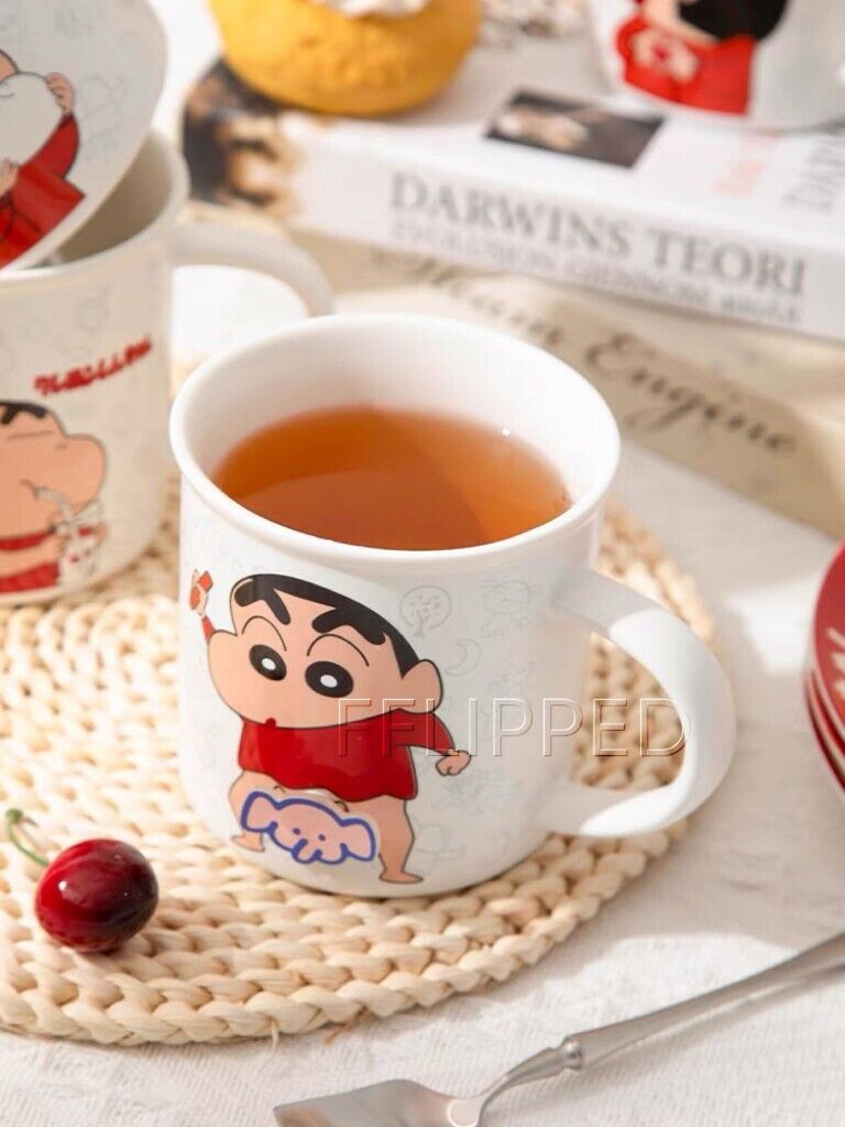 Crayon shin chan Cute Rotatable Elephant Mug Japanese Cartoon Funny Cup
