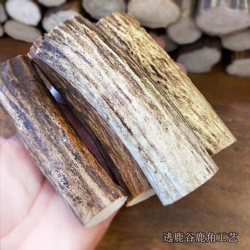 250G Elk Antler Stag Roll Knife Handle Cut Scales Materials