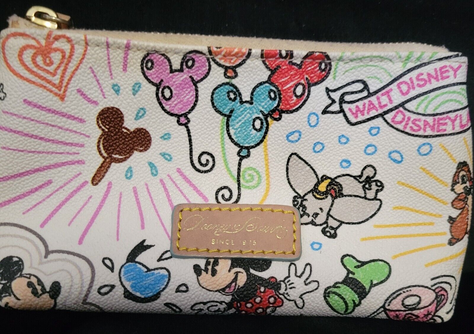 Dooney & Bourke Disney Parks Disney Sketch Cosmetic Bag - Used