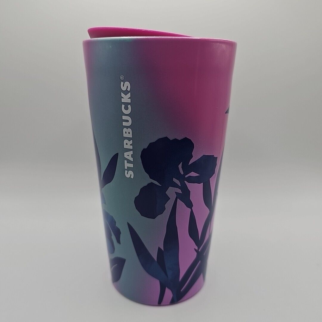 Starbucks Mother\'s Day 2023 Iris Floral 12 Oz Ceramic Travel Tumbler