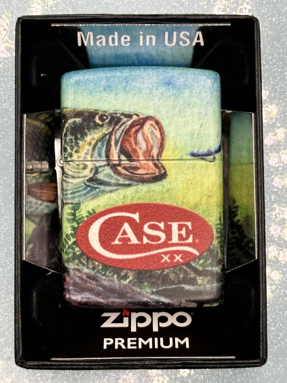 2023 Case Knives Big Mouth Bass Zippo Lighter NEW