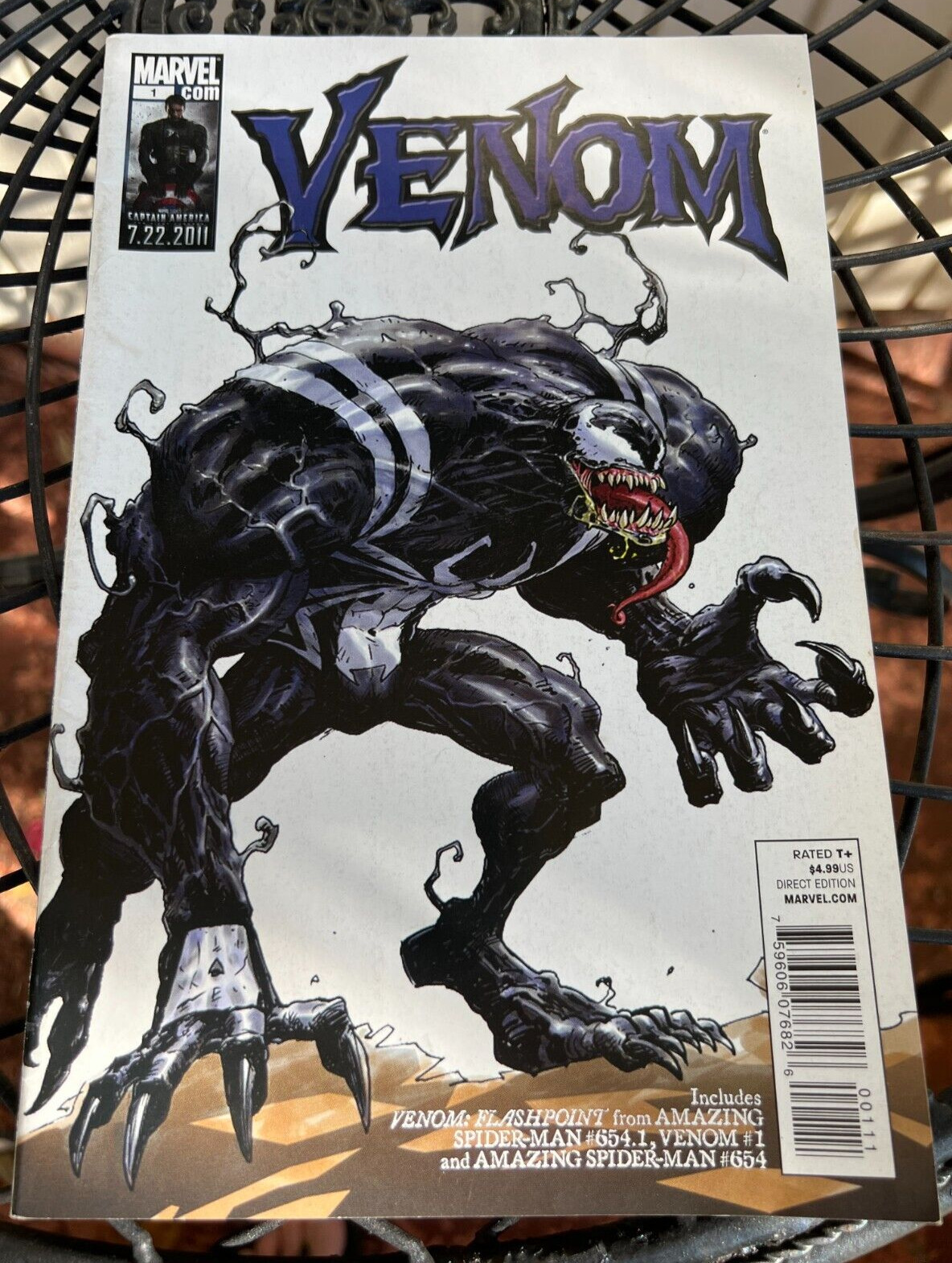 Venom: Flashpoint #1 Marvel Comic Direct Edition Captain America 7.22.2011