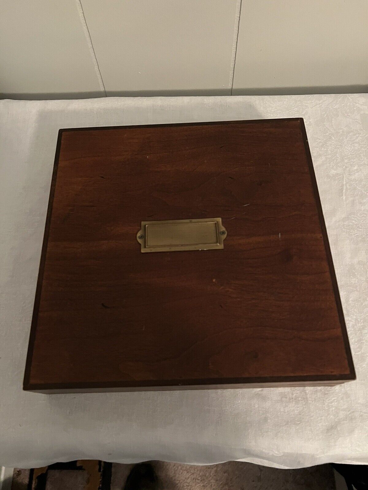 1994 The  Bombay And Company Wooden Box With Hinges Which Are Broke
