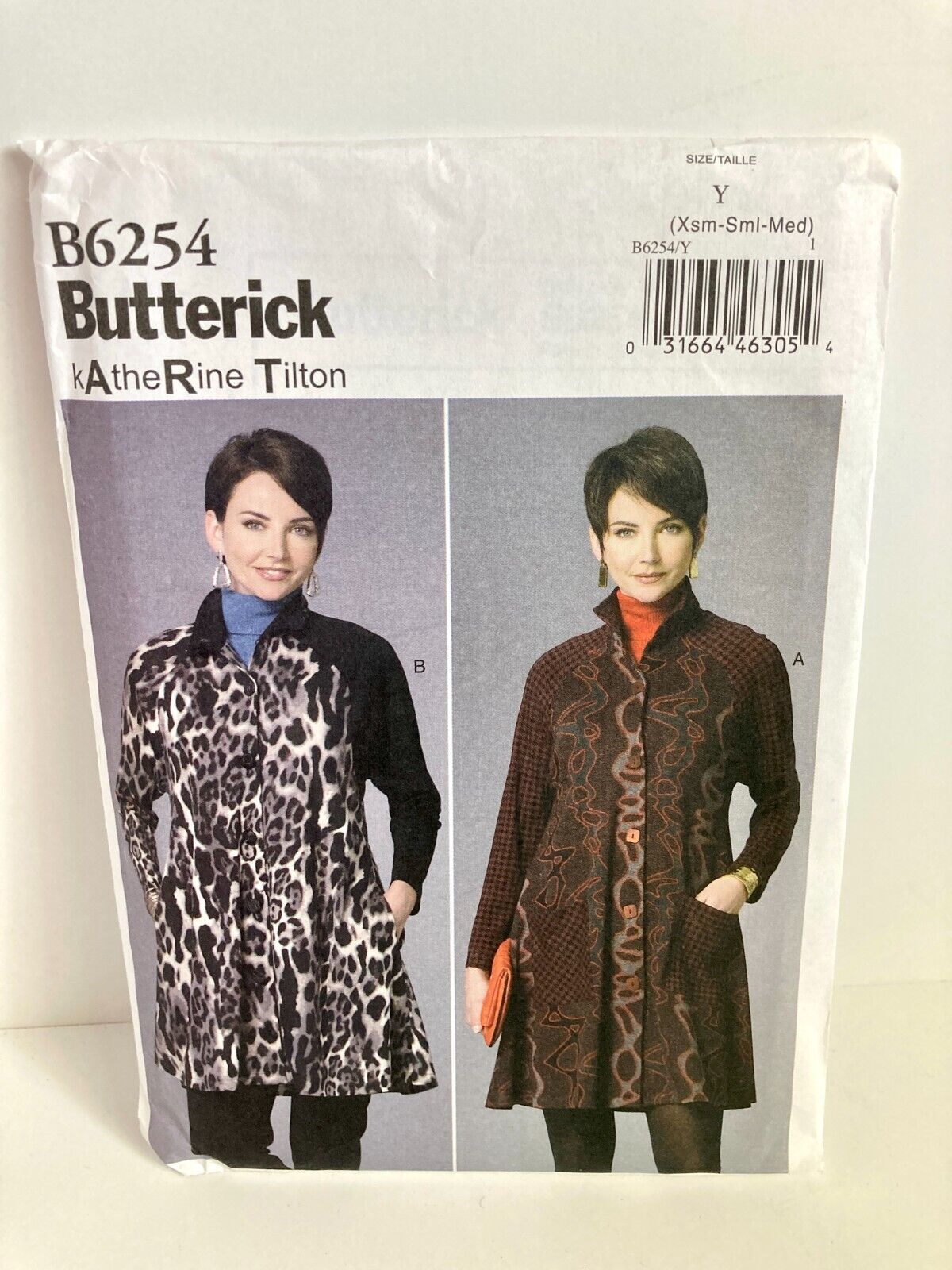 Butterick Katherine Tilton Pattern B6254 Dress & Swing Coat Size 4-14 Uncut