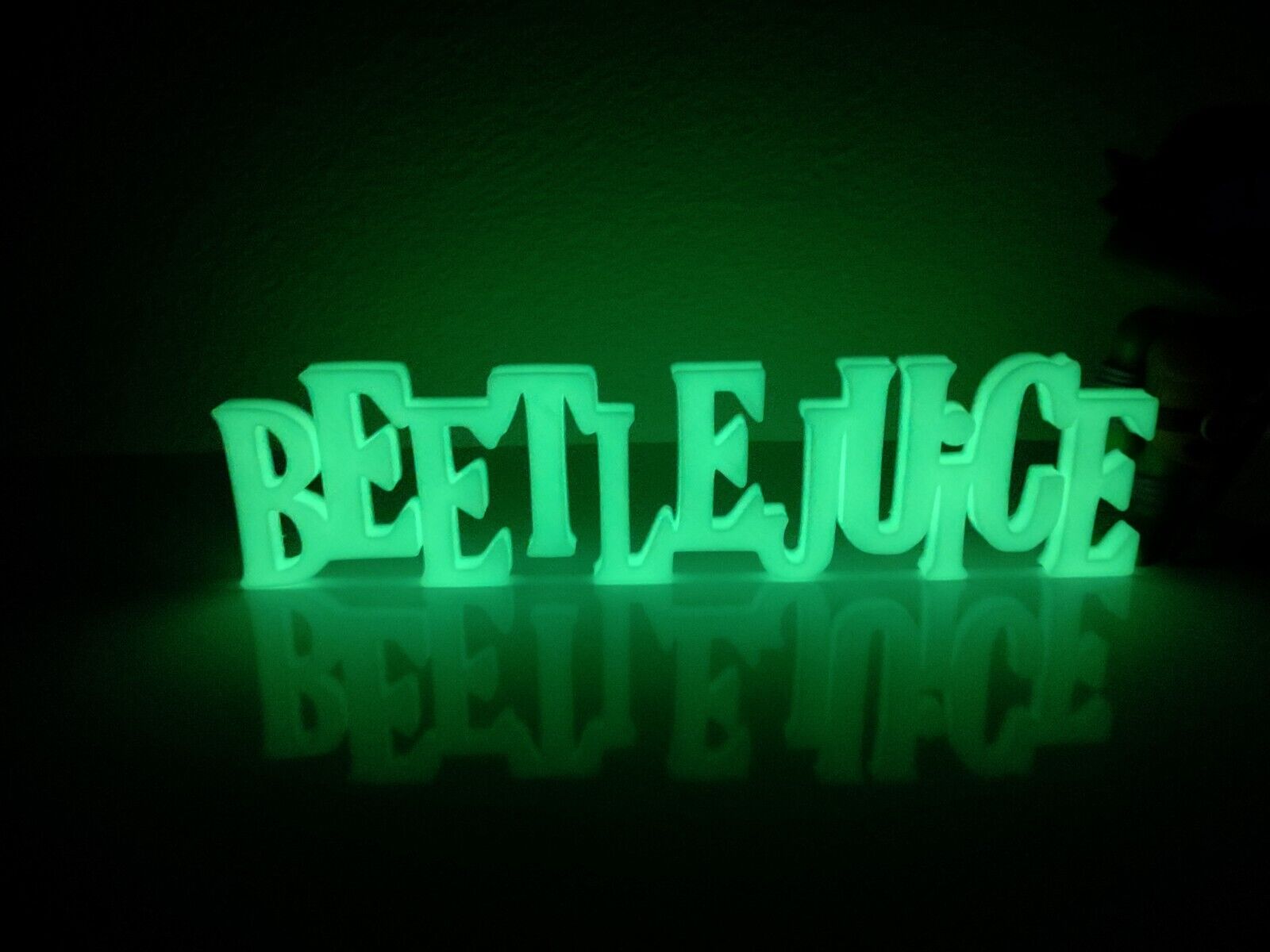 Beetlejuice GITD Display Sign Glow-In-The-Dark