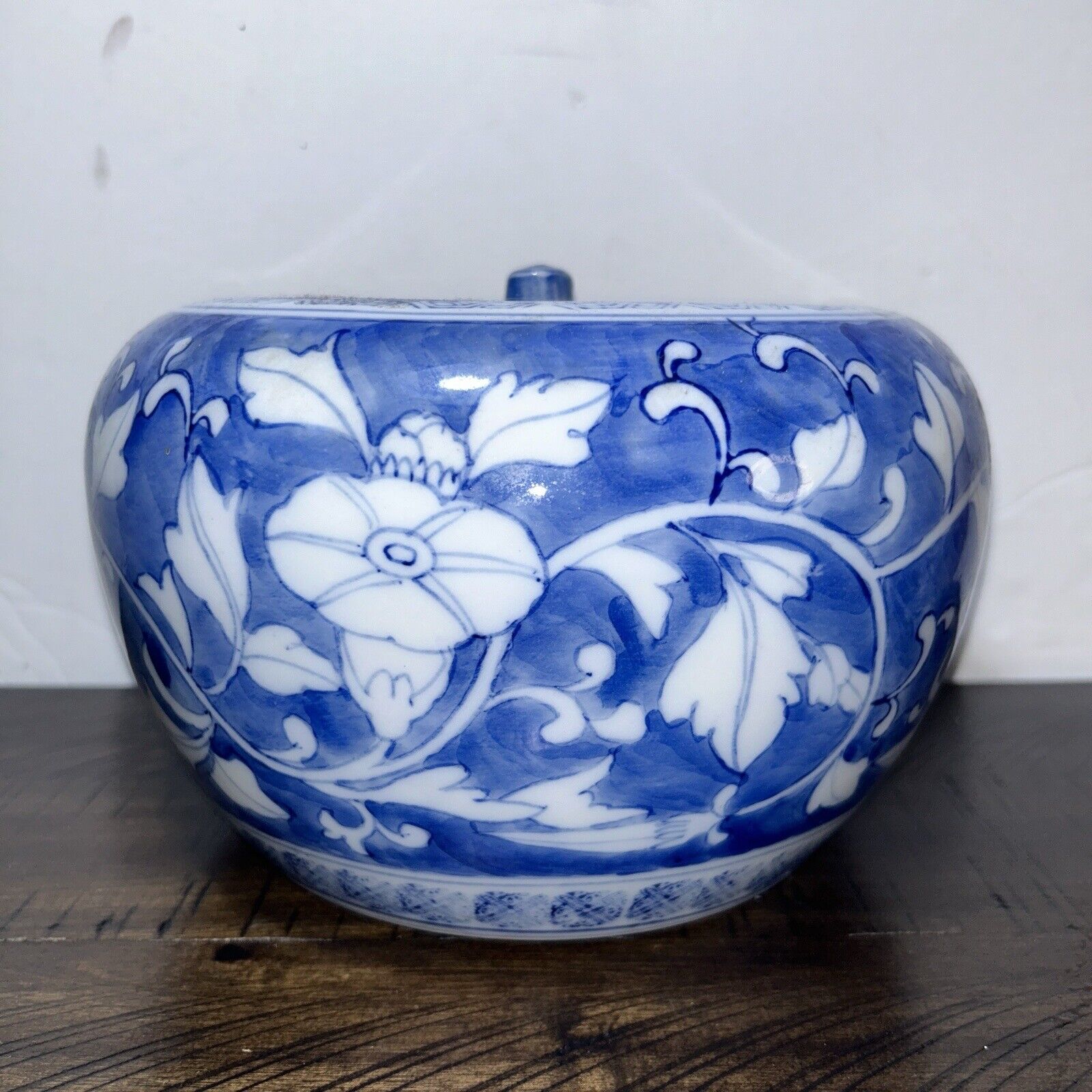 Vintage Chinese Porcelain Jar From The Qing Dynasty ~ Blue & White