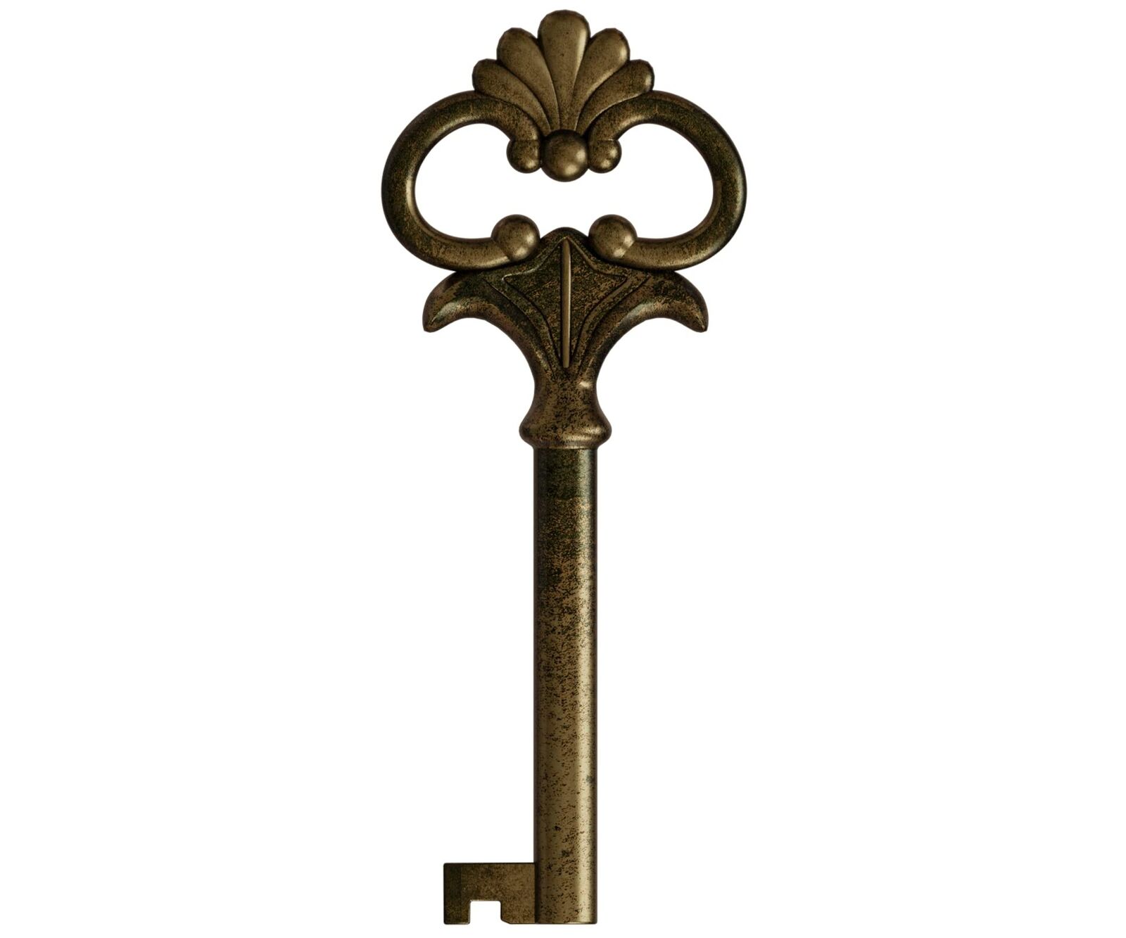 KY-5 Skeleton Key, Antique Brass Finish