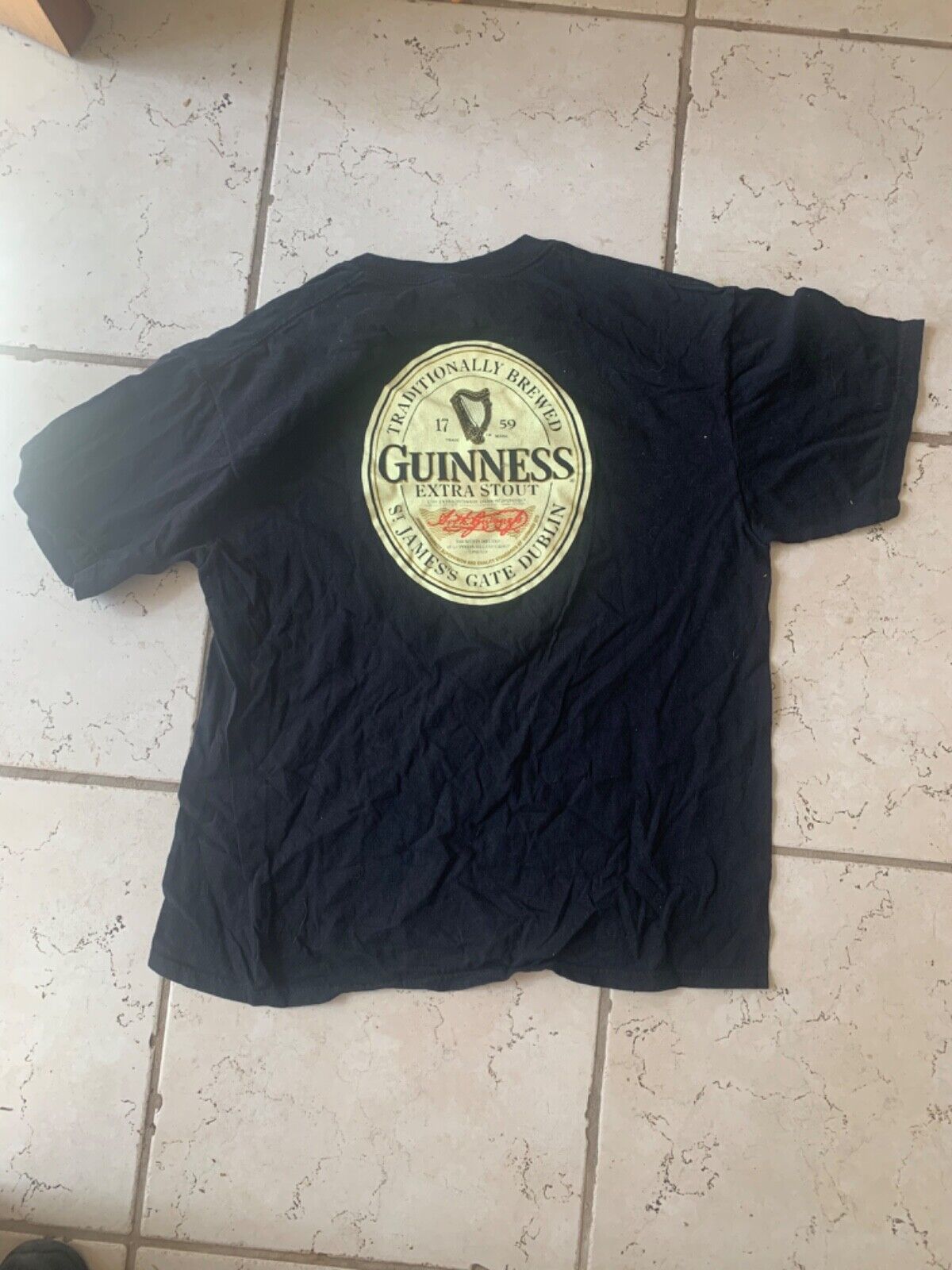 Guinness Beer T Shirt Short Sleeve Relaxed Breweria BRAND NEW size  XL