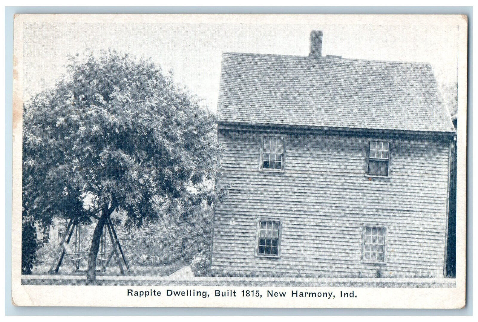 c1920\'s Rappite Dwelling New Harmony Indiana IN Unposted Antique Postcard