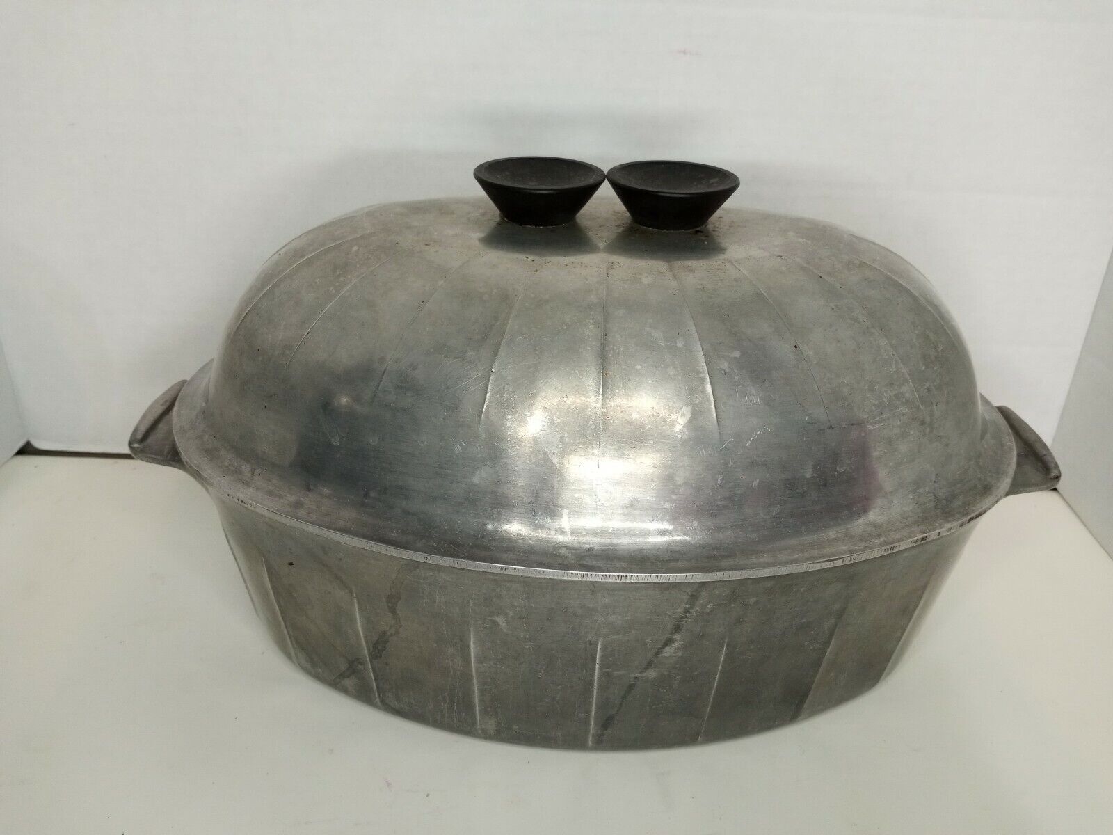VTG Household Institute Cooking Utensils Aluminum Oval Oven Roaster Pan Lid Bake