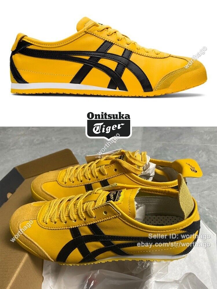 Iconic Design Onitsuka Tiger MEXICO 66 Sneakers in Yellow/Black for Men & Women