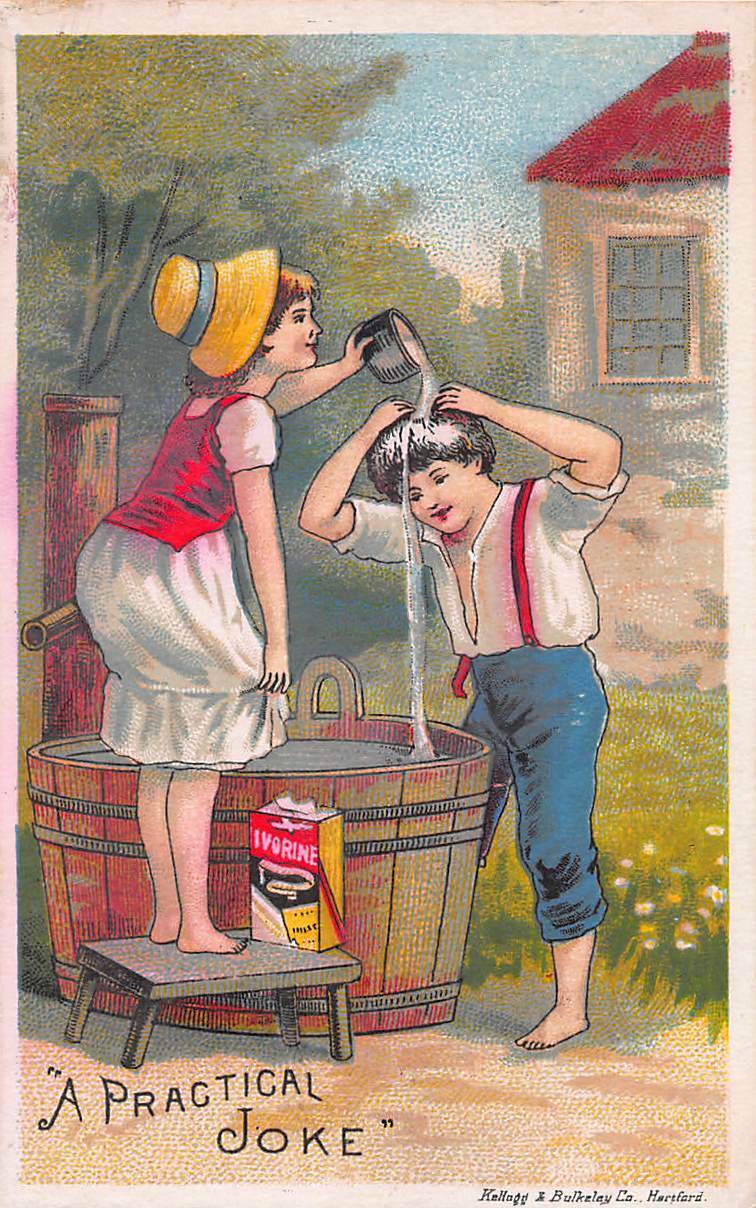 Ivorine, the Wonderful Cleanser, Early Trade Card, Size: 103 mm x 65 mm