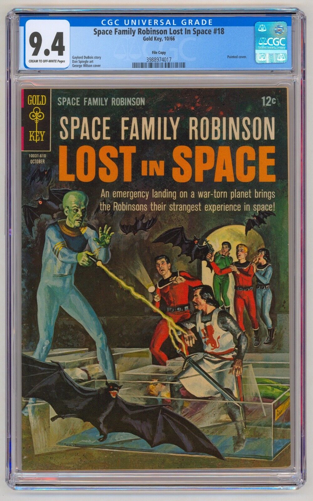 1967 Lost in Space Family Robinson #18 CGC 9.4 NM Gold Key * File Copy *