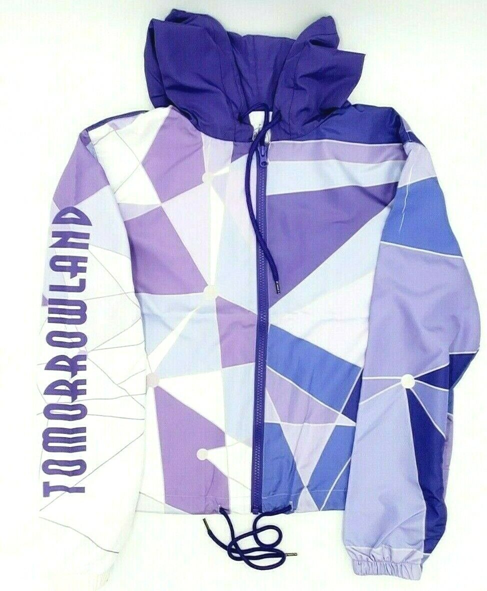 Disney Parks Magic Kingdom Tomorrowland Purple Wall Windbreaker Jacket XS
