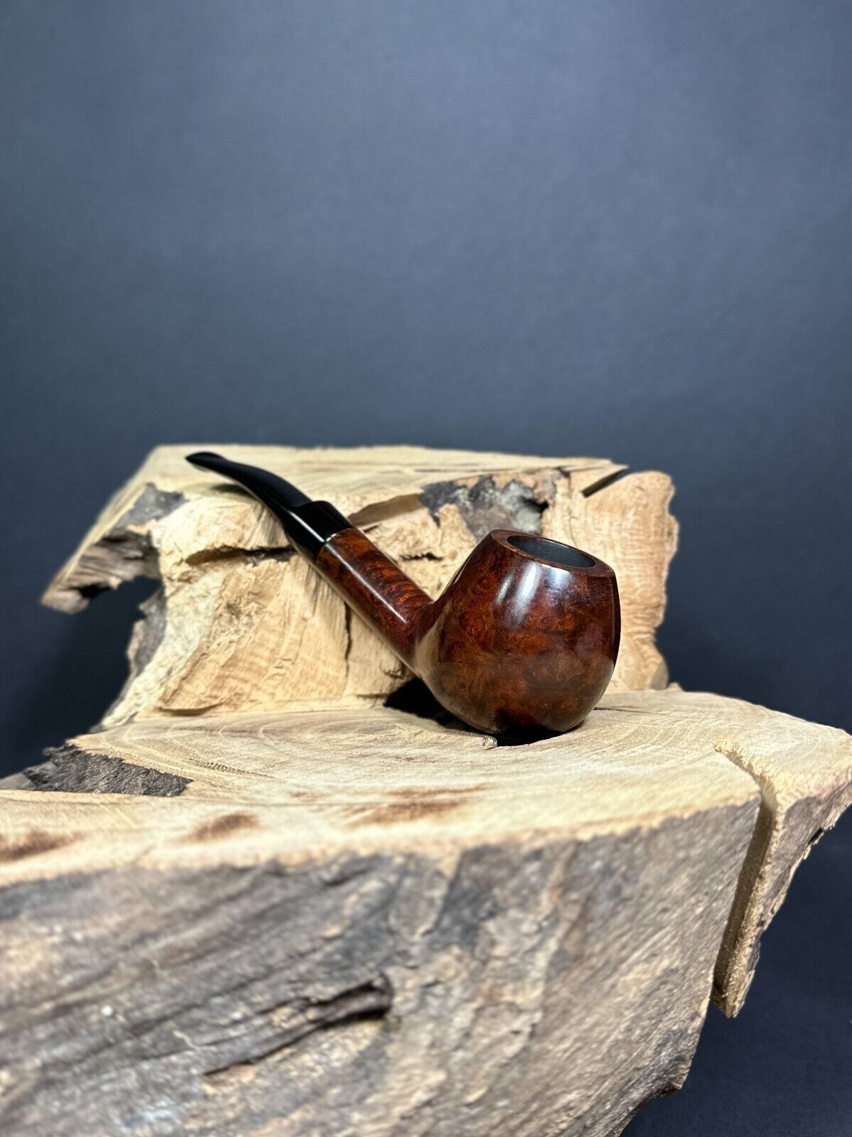 Chacom Vedette 854S Smooth Finish Bent Apple Shaped Smoking Pipe