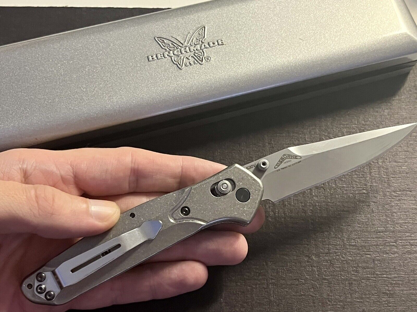 Benchmade Knife 941  943 Titanium Osborne  Ti Scales S30V Rare Limited Edition