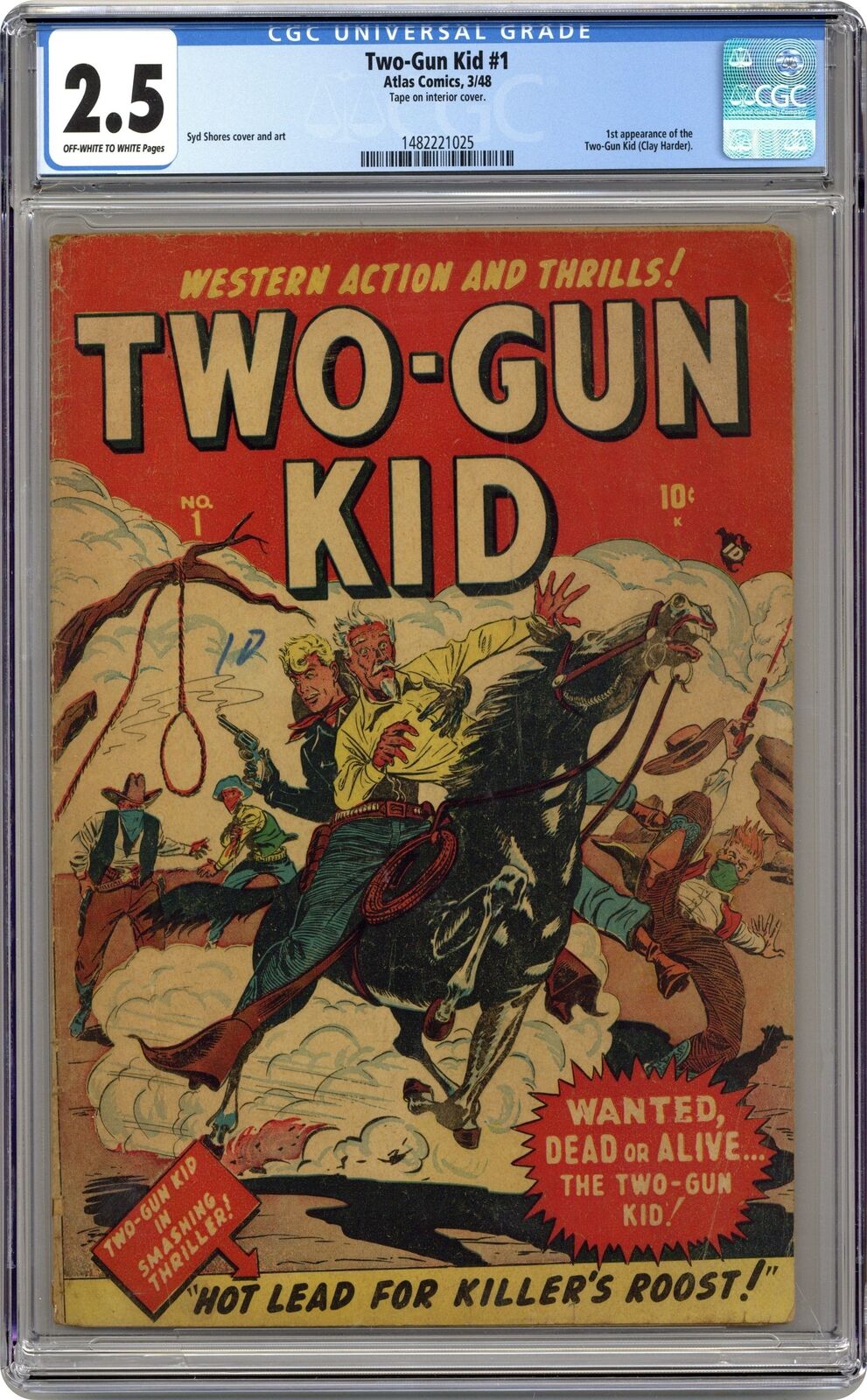 Two-Gun Kid #1 CGC 2.5 1948 1482221025 1st app. Two Gun Kid