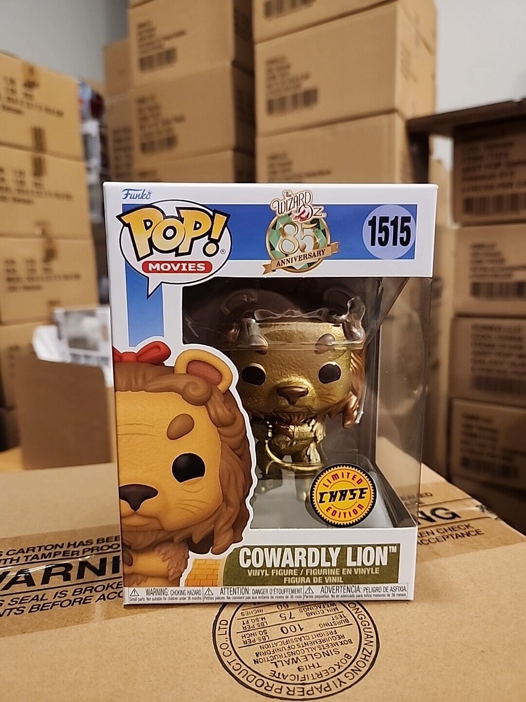 Funko Pop Movies: The Wizard of Oz  85th Anniversary Cowardly Lion CHASE - Mint