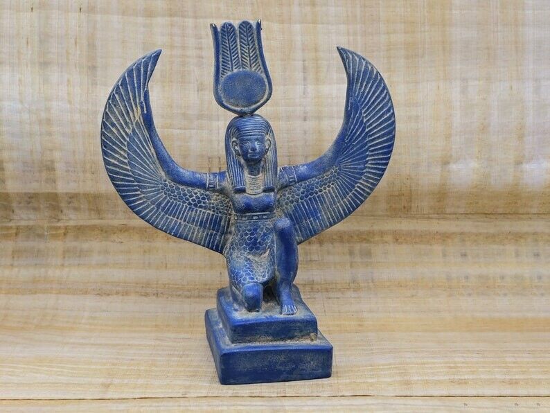 Rare Antique Ancient Egyptian Statue Figurine Isis Goddess of the Moon Stone