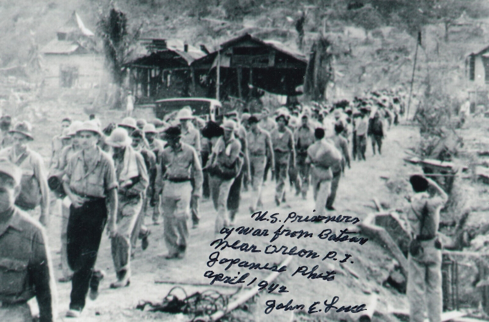 John Love Signed Autographed 4x6 Photo WWII Bataan Death March Camp O\'Donnell