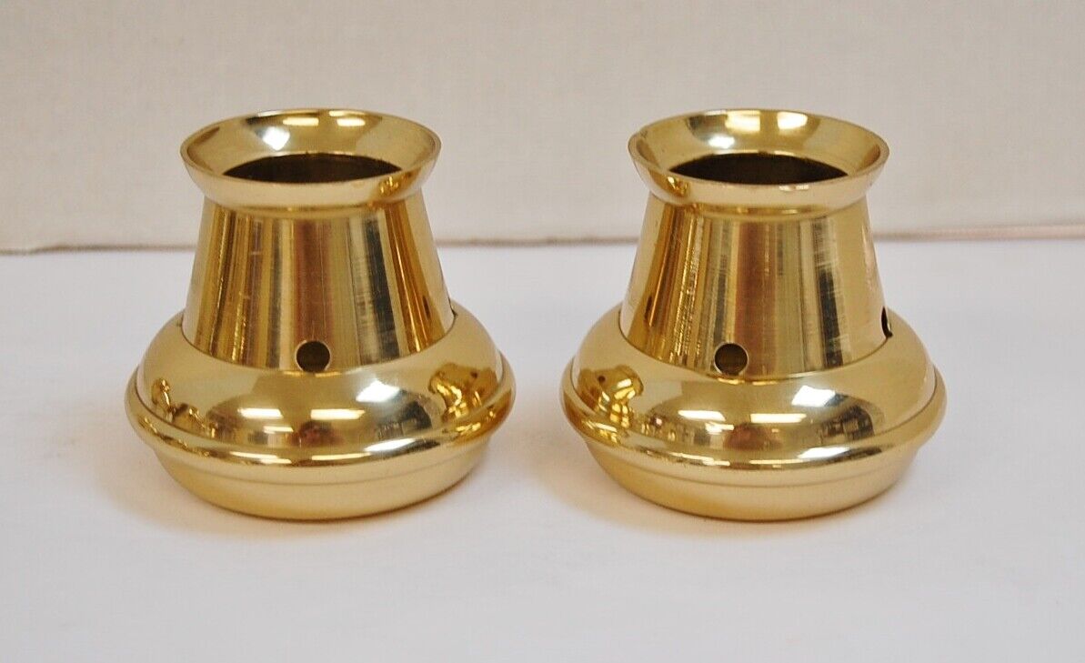 PAIR OF BRASS BOVE STYLE 1 1/2\