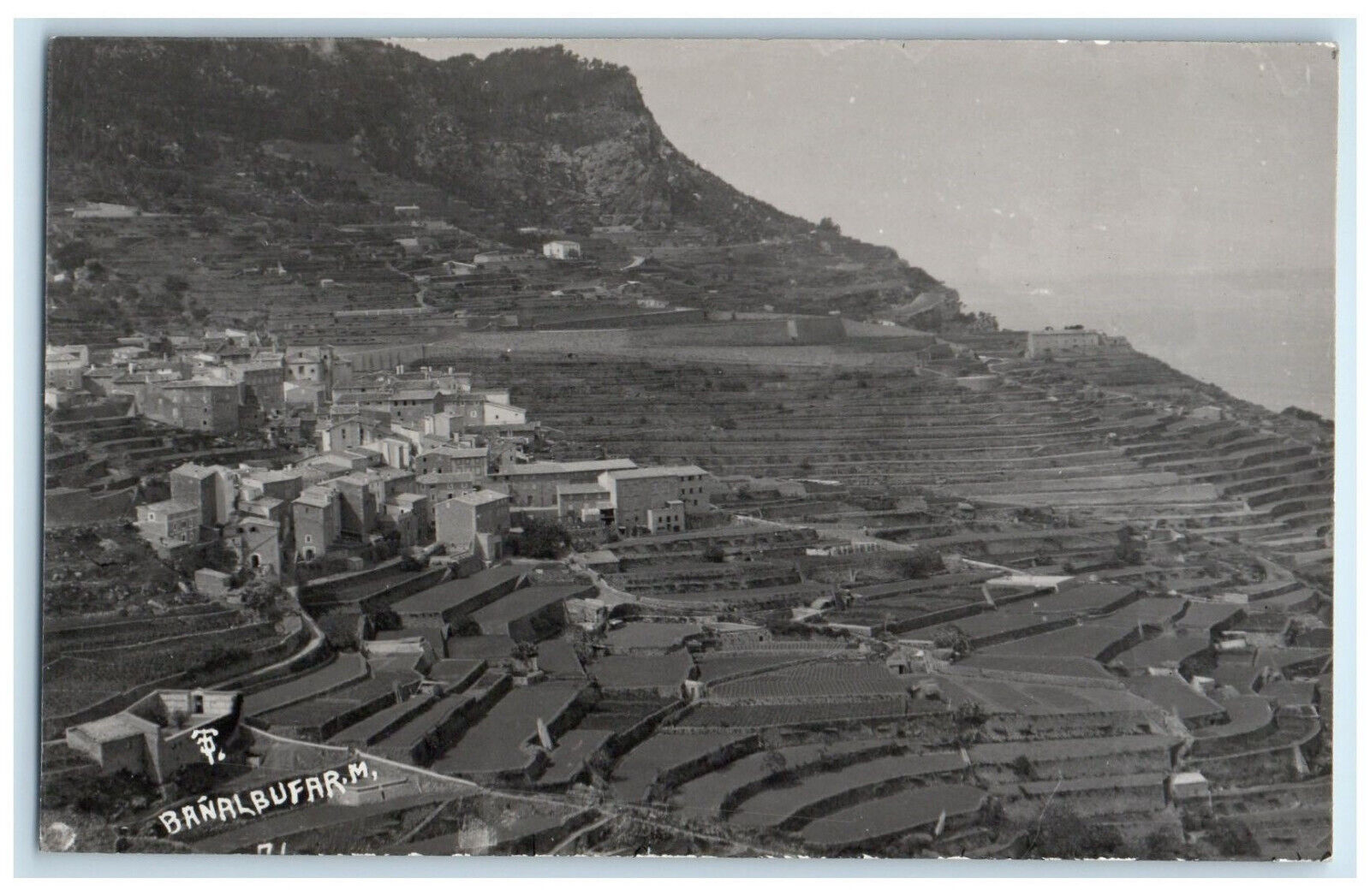 c1910 Terraces Inclined View of Houses Spain Unposted RPPC Photo Postcard