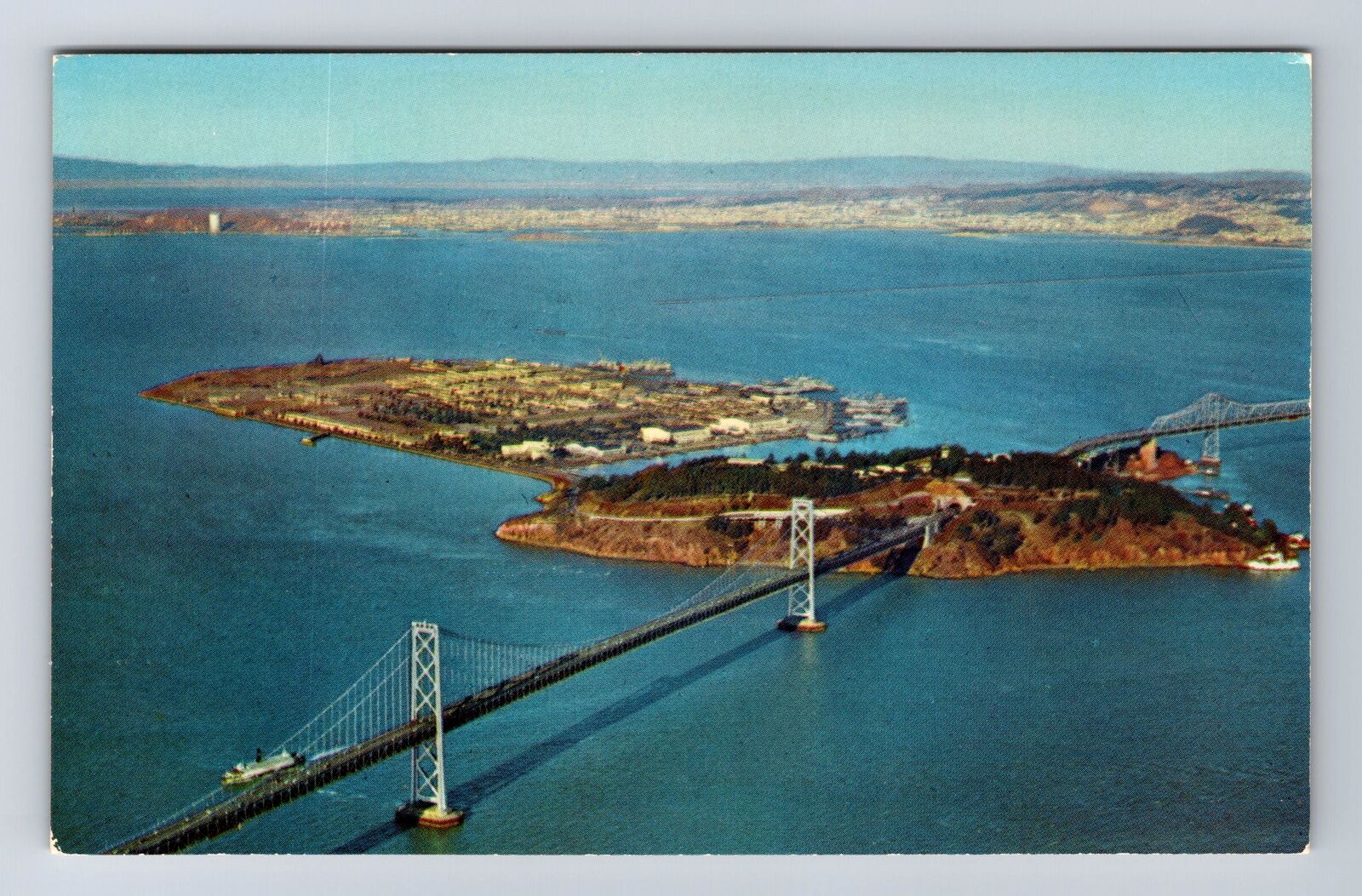 San Francisco CA-California, Treasure Island, San Francisco Bay Vintage Postcard