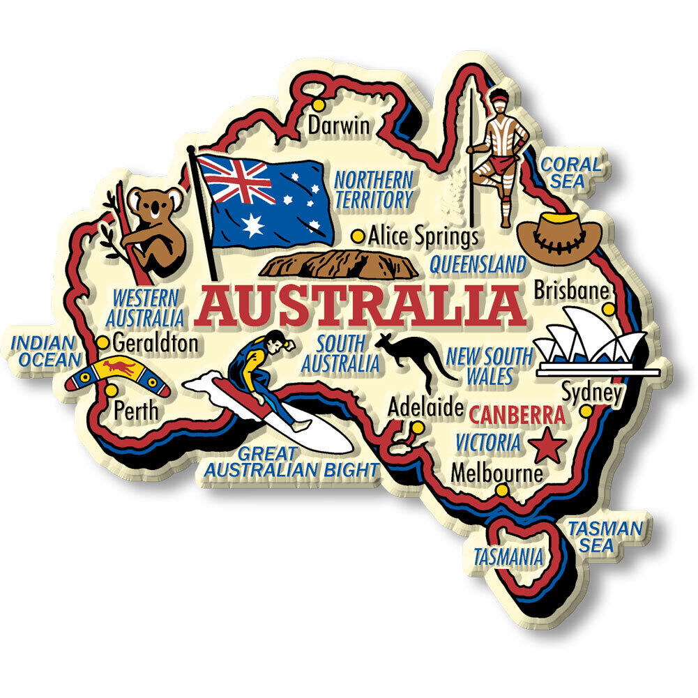 Australia Jumbo Country Magnet by Classic Magnets