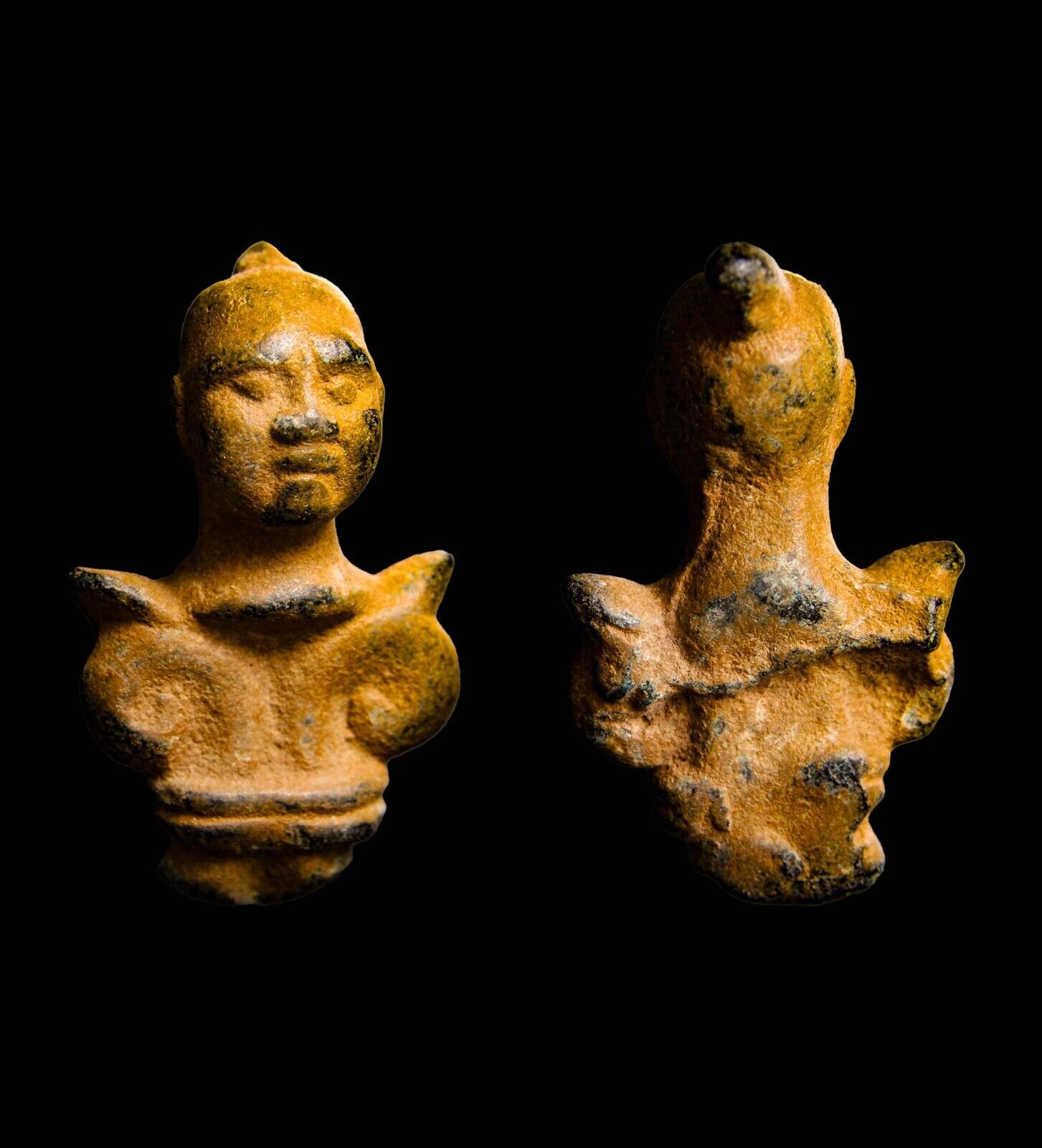 VERY RARE Western Asiatic Sumerian Male Statuette 3rd millennium BC. Bronze
