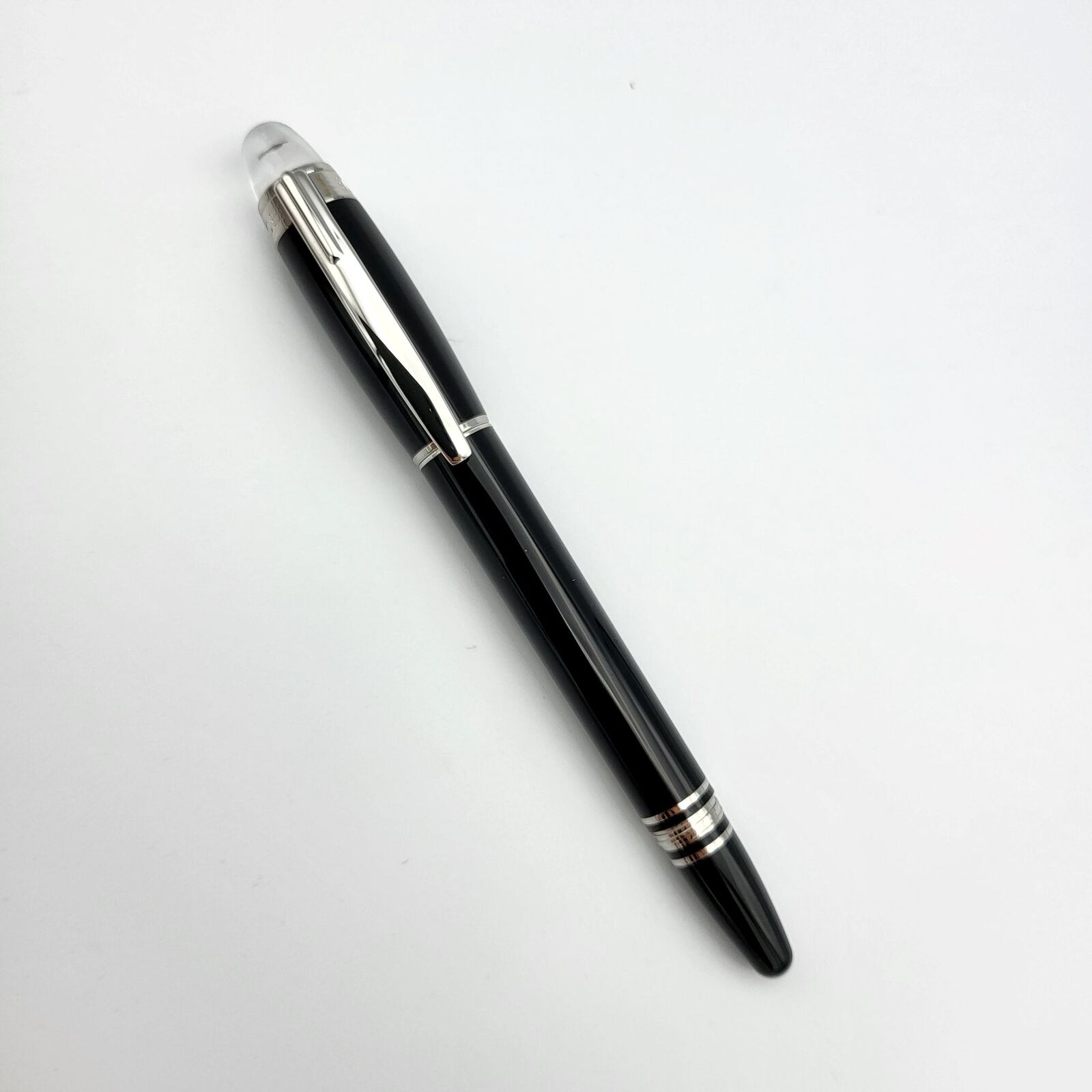 Vintage Montblanc Starwalker Resin/Platinum Fineliner Pen Ident:# 8485 (NEW)
