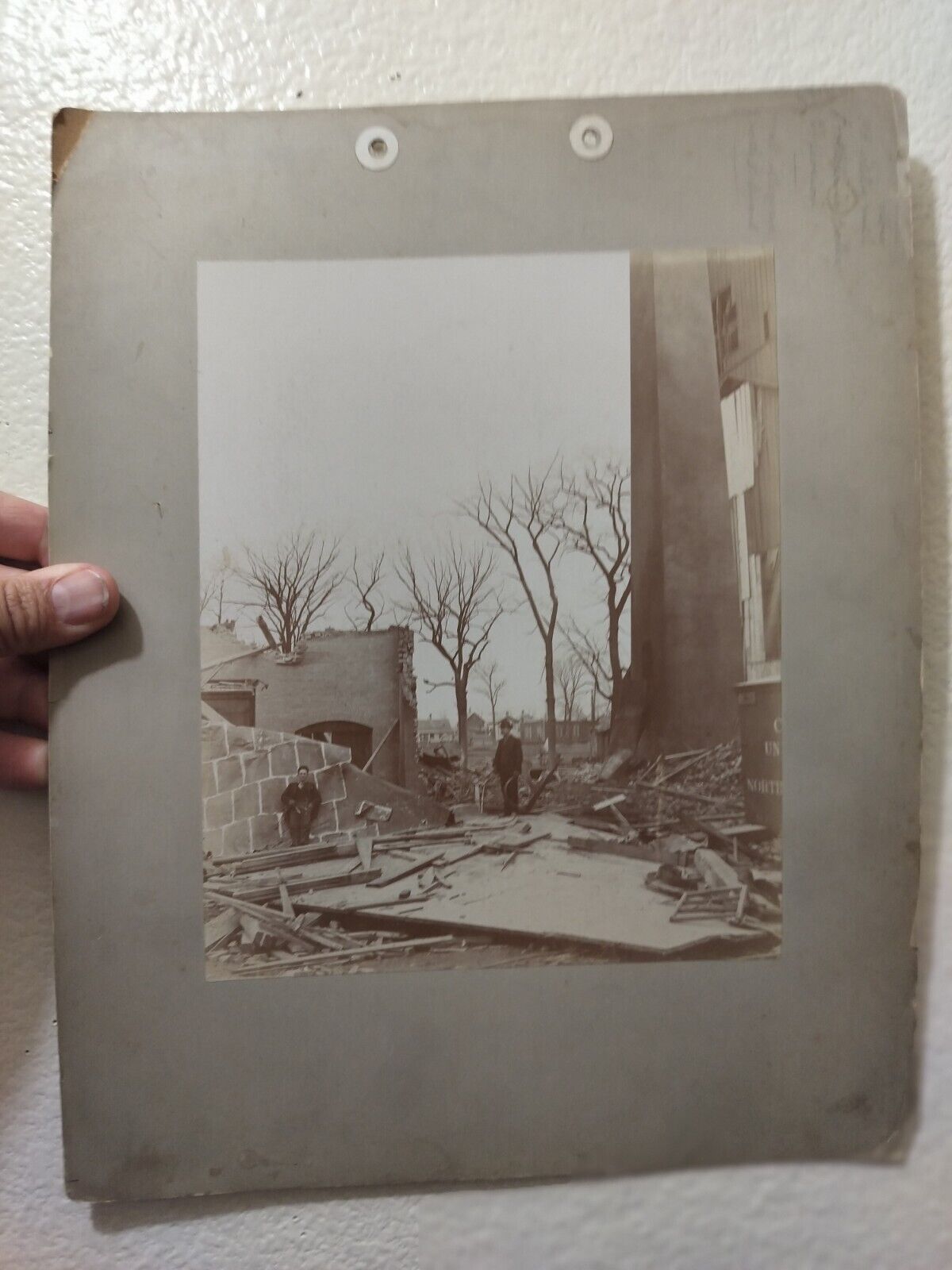 Antique Photo Boiler Explosion Aftermath Appleton Wisconsin Area 1890s