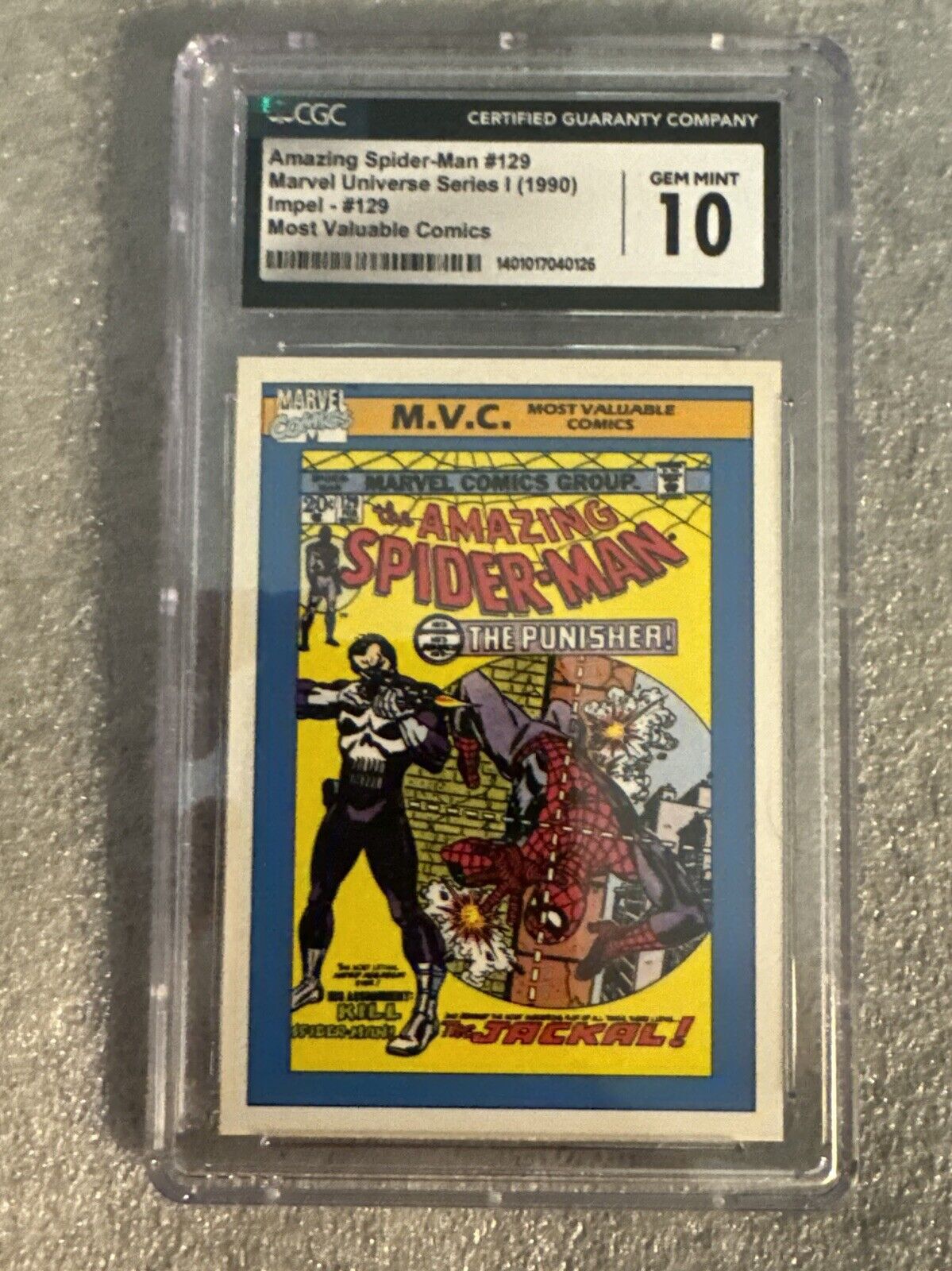 1990 Impel Marvel Universe Amazing Spider-Man #129 CGC 10 Gem Mint Card