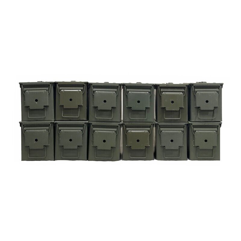 Ammo Can M2A1 aka 50 Cal can Grade 1 US Military Surplus 12 Pack