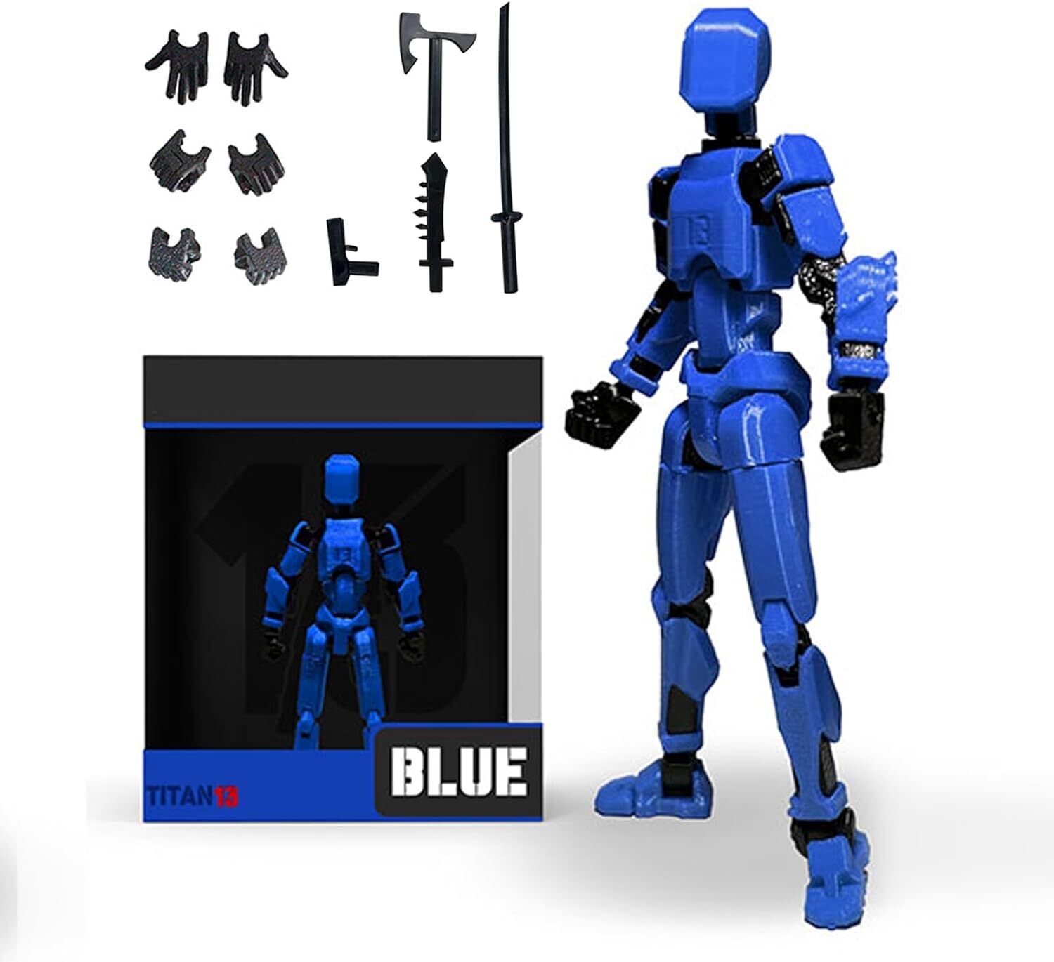 T13 Action Figure,Titan 13 Action Figure Toy Robot,3D Printed Jointed Movable